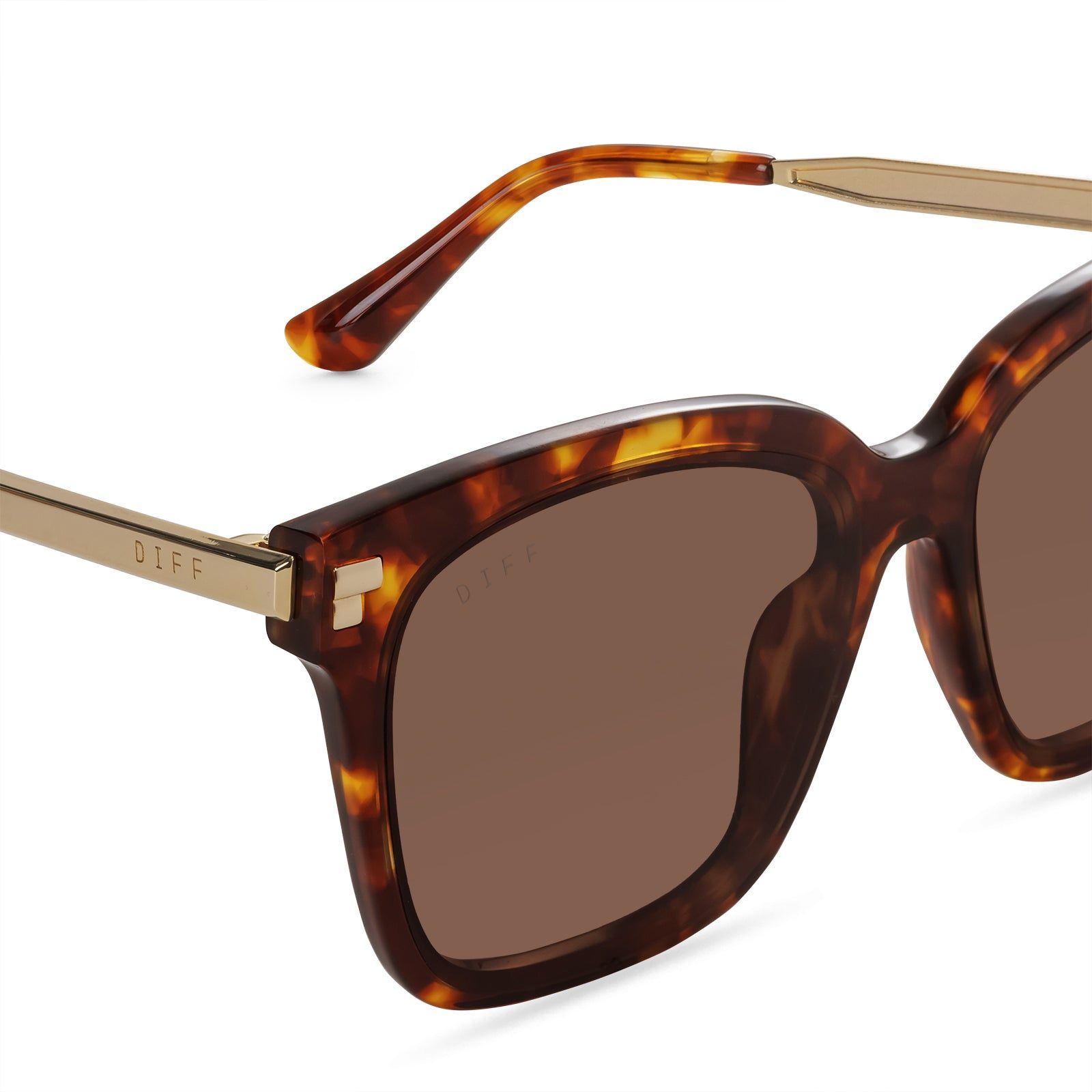 BELLA IV - AMBER TORTOISE + BROWN SUNGLASSES sold by Diff Eyewear product image thumbnail 4
