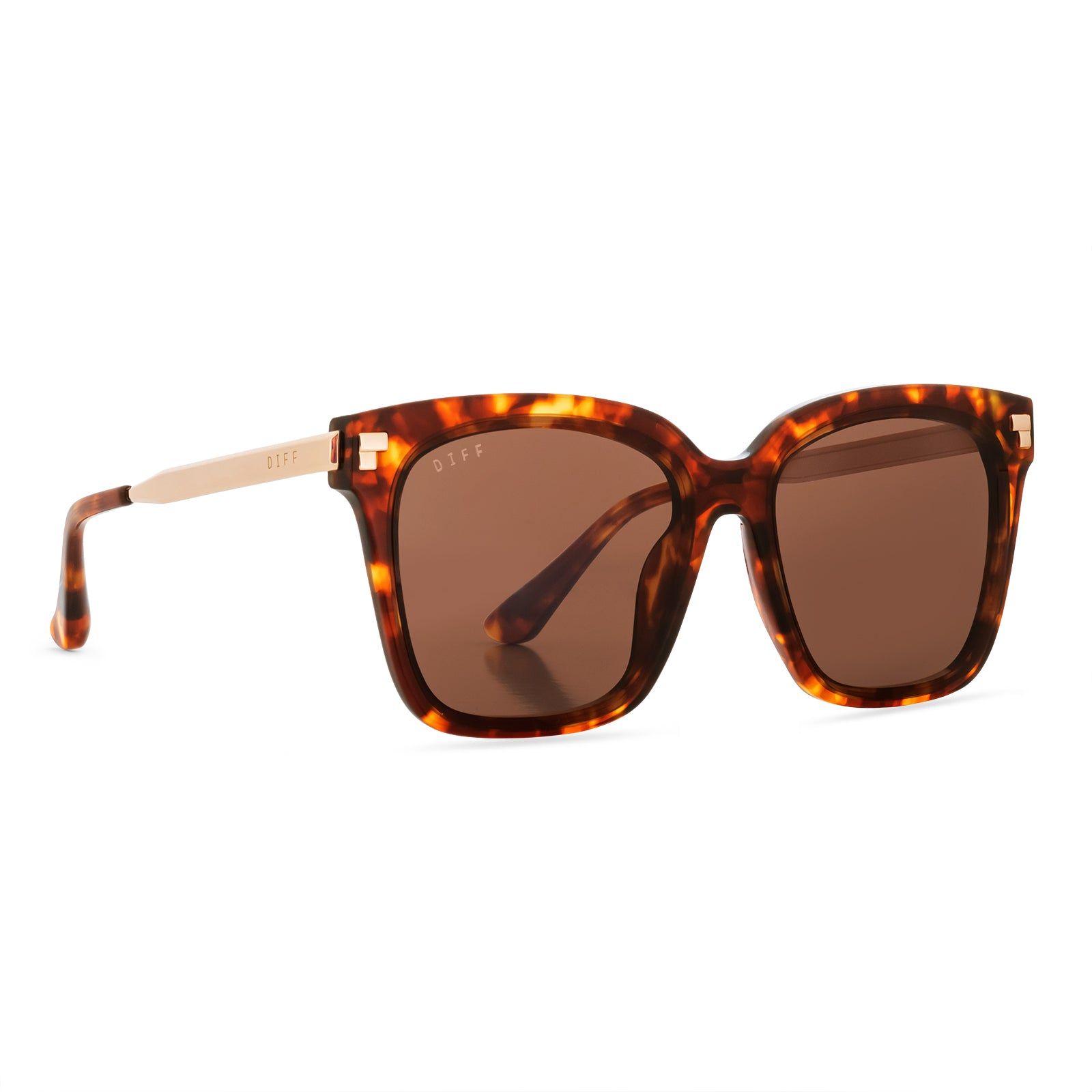 BELLA IV - AMBER TORTOISE + BROWN SUNGLASSES sold by Diff Eyewear product image thumbnail 3