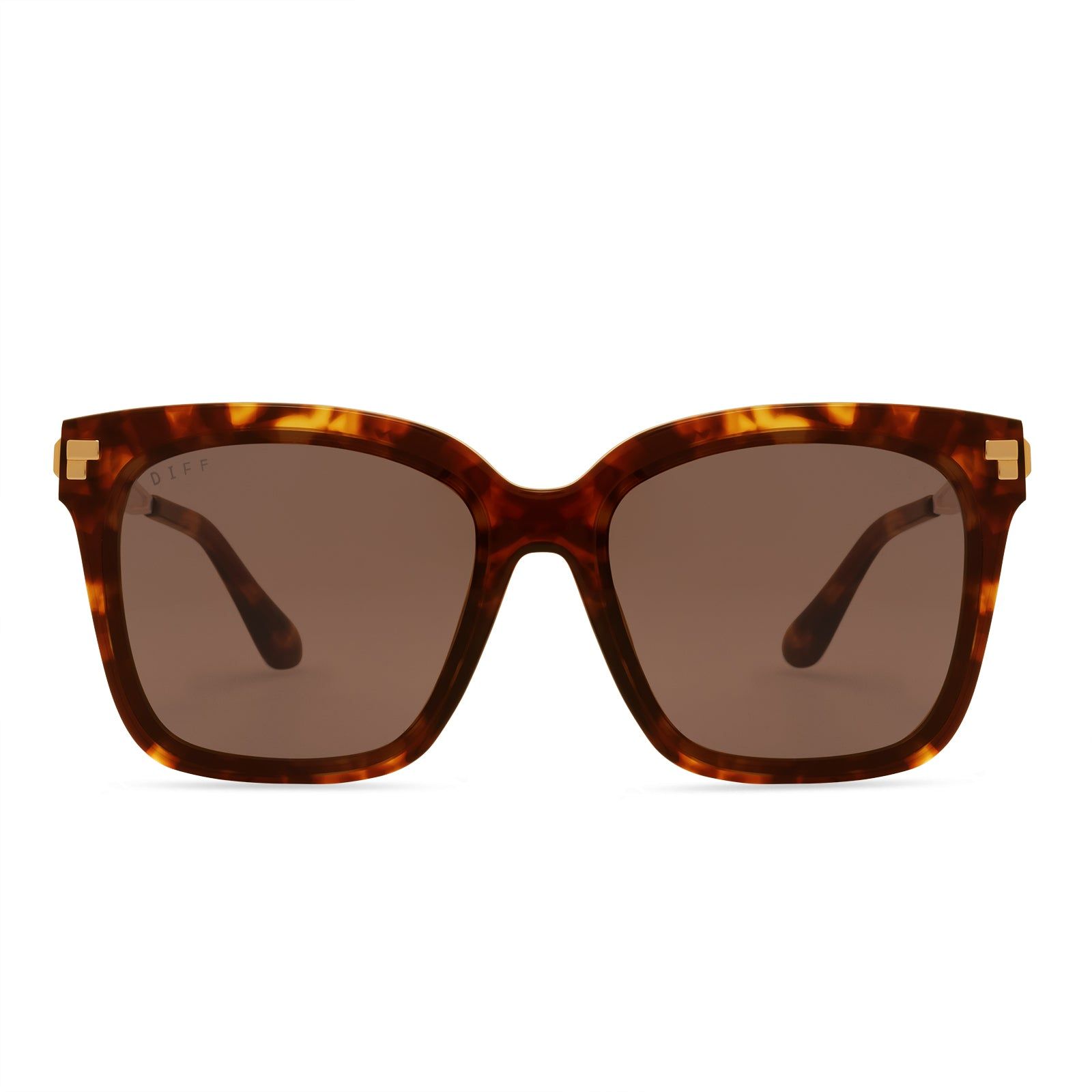 BELLA IV - AMBER TORTOISE + BROWN SUNGLASSES sold by Diff Eyewear