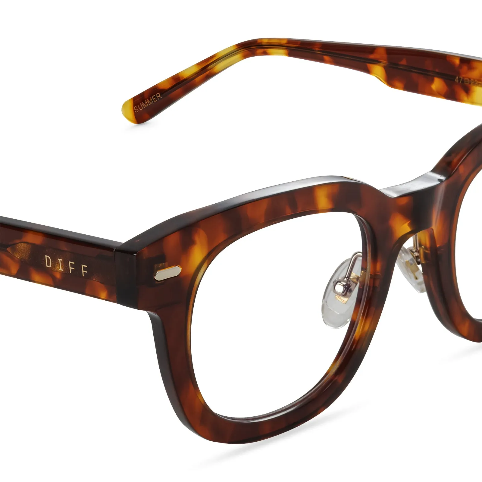 SUMMER - AMBER TORTOISE + PRESCRIPTION GLASSES sold by Diff Eyewear product image thumbnail 4