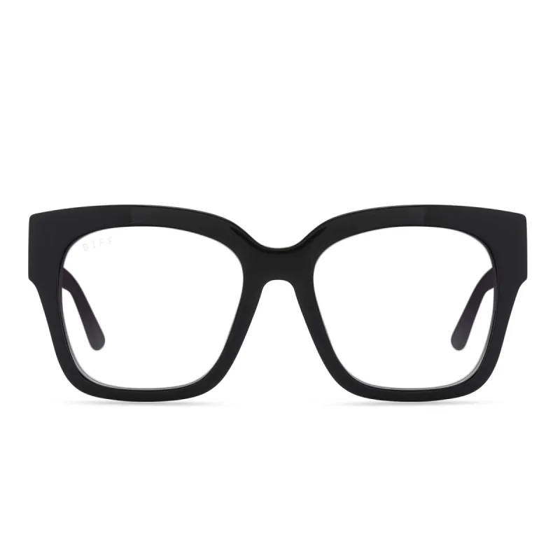 BELLA II - BLACK + PRESCRIPTION GLASSES sold by Diff Eyewear