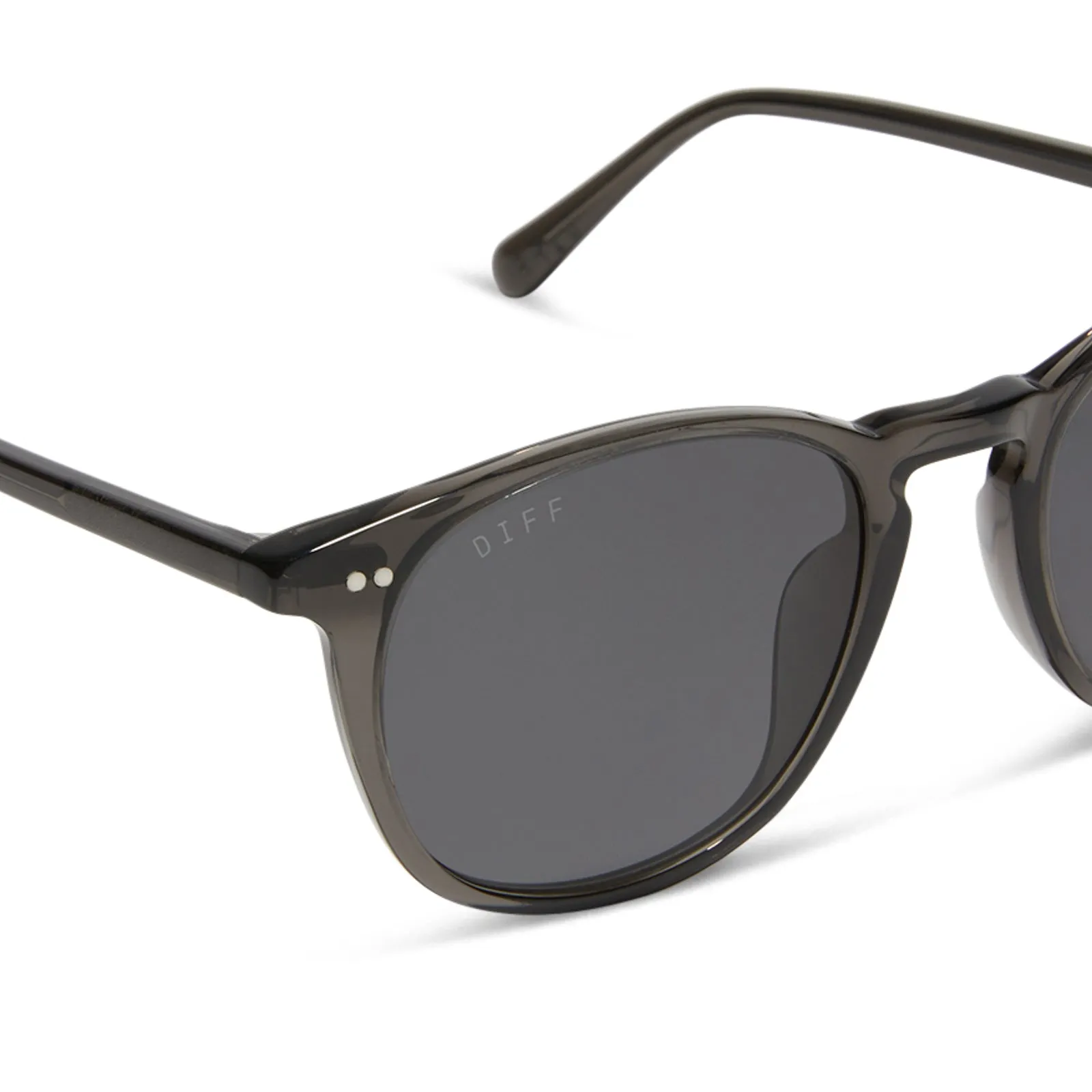 JAXSON XL - BLACK SMOKE CRYSTAL + GREY + POLARIZED SUNGLASSES sold by Diff Eyewear product image thumbnail 4