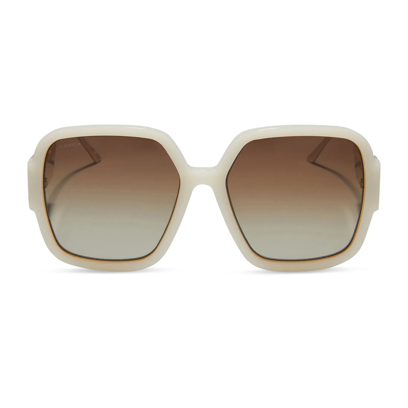 TINA II - MERINGUE + BROWN GRADIENT + POLARIZED SUNGLASSES sold by Diff Eyewear product image thumbnail 2