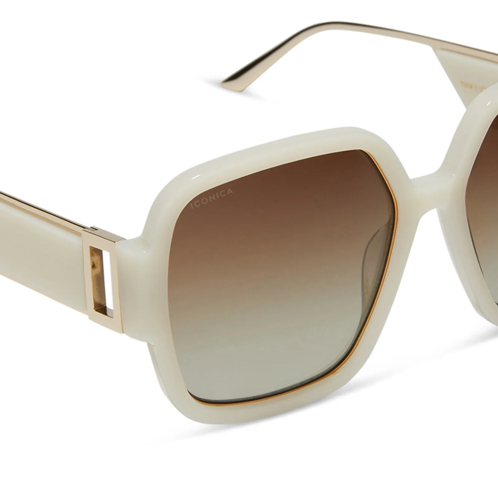 TINA II - MERINGUE + BROWN GRADIENT + POLARIZED SUNGLASSES sold by Diff Eyewear product image thumbnail 4