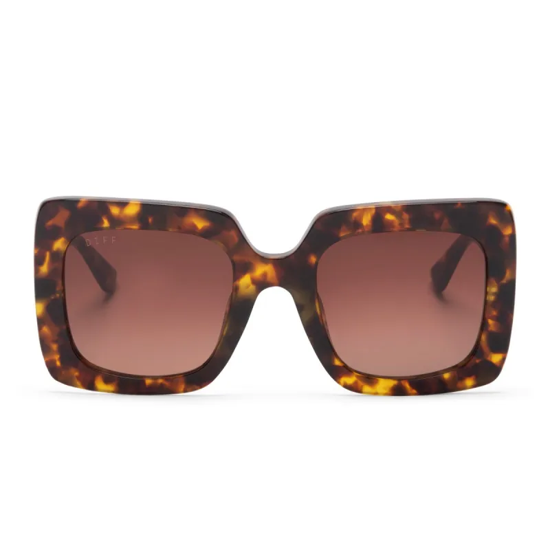 SASHA - AMBER TORTOISE + BROWN GRADIENT SUNGLASSES sold by Diff Eyewear