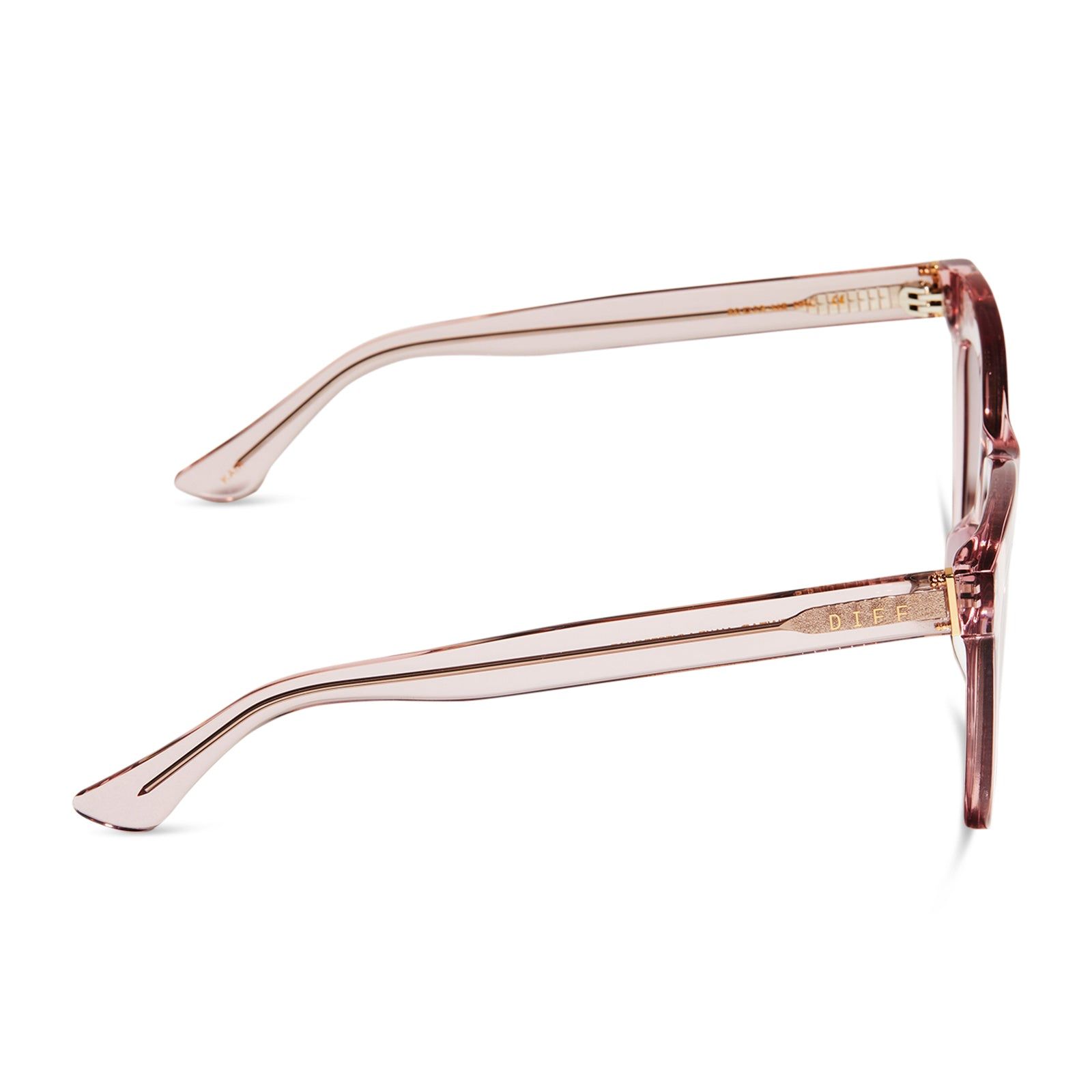 KAIA - LIGHT PINK CRYSTAL + WINE GRADIENT + POLARIZED SUNGLASSES sold by Diff Eyewear product image thumbnail 3