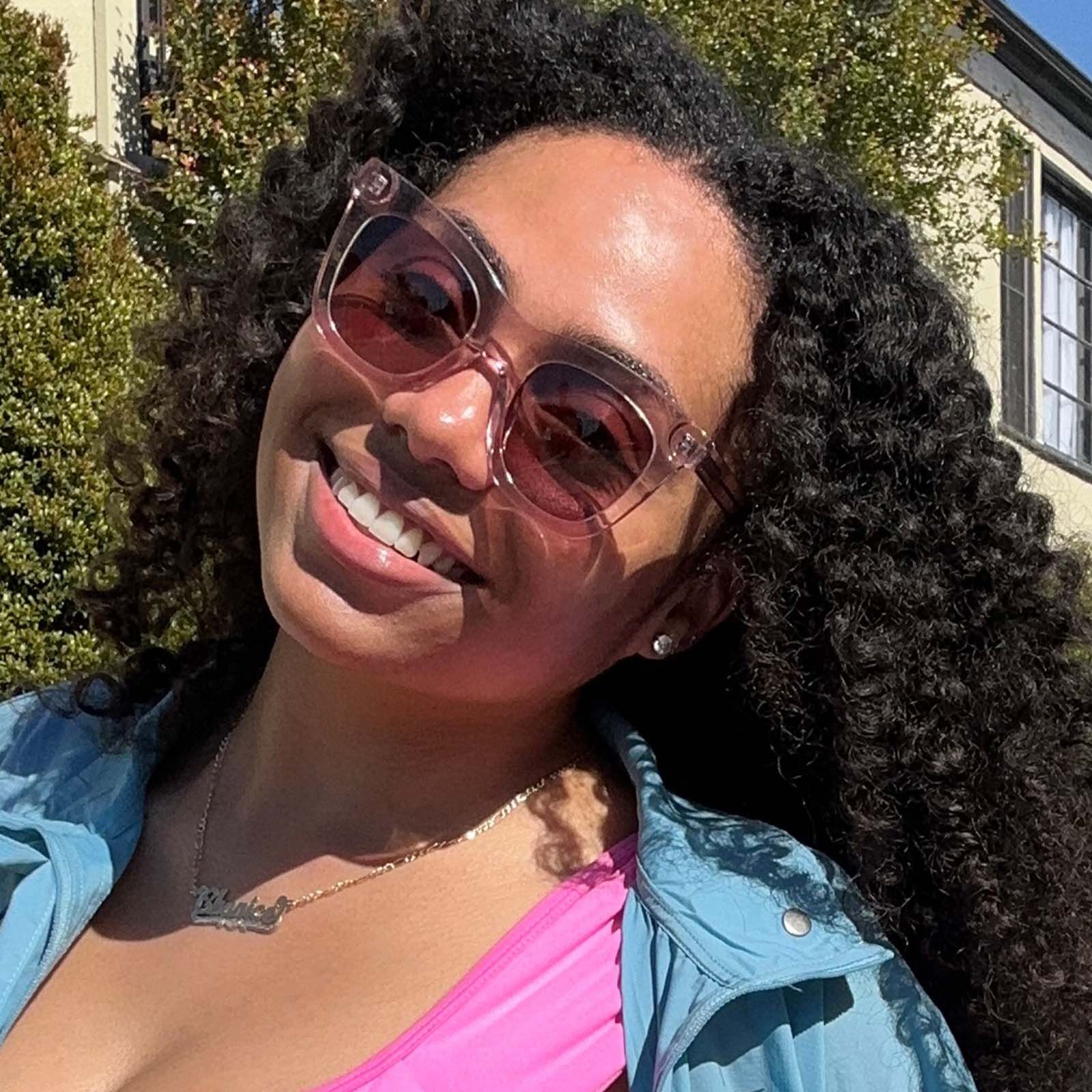 KAIA - LIGHT PINK CRYSTAL + WINE GRADIENT + POLARIZED SUNGLASSES sold by Diff Eyewear product image thumbnail 5