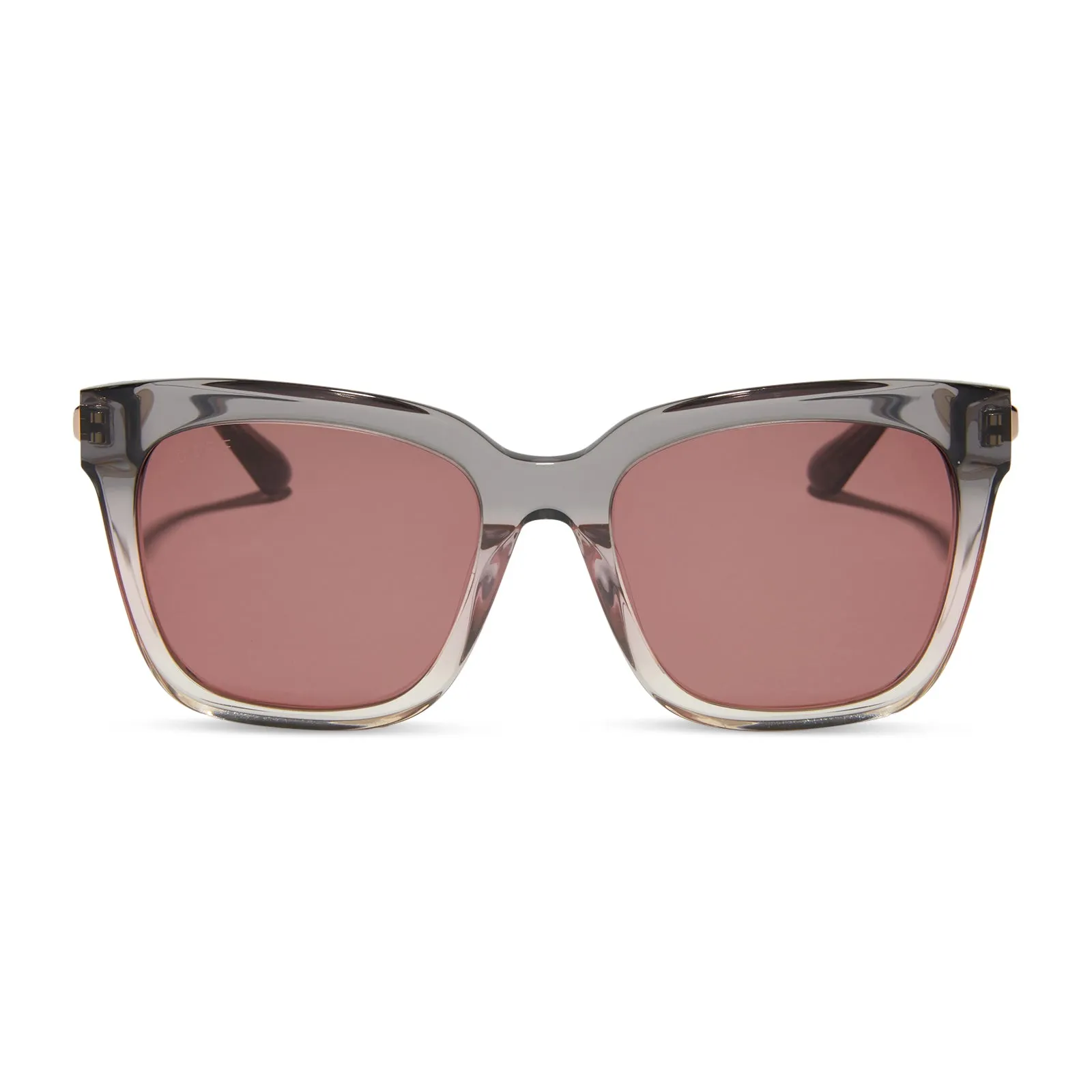 BELLA - SMOKE ROSE CRYSTAL OMBRE + MAUVE SUNGLASSES sold by Diff Eyewear