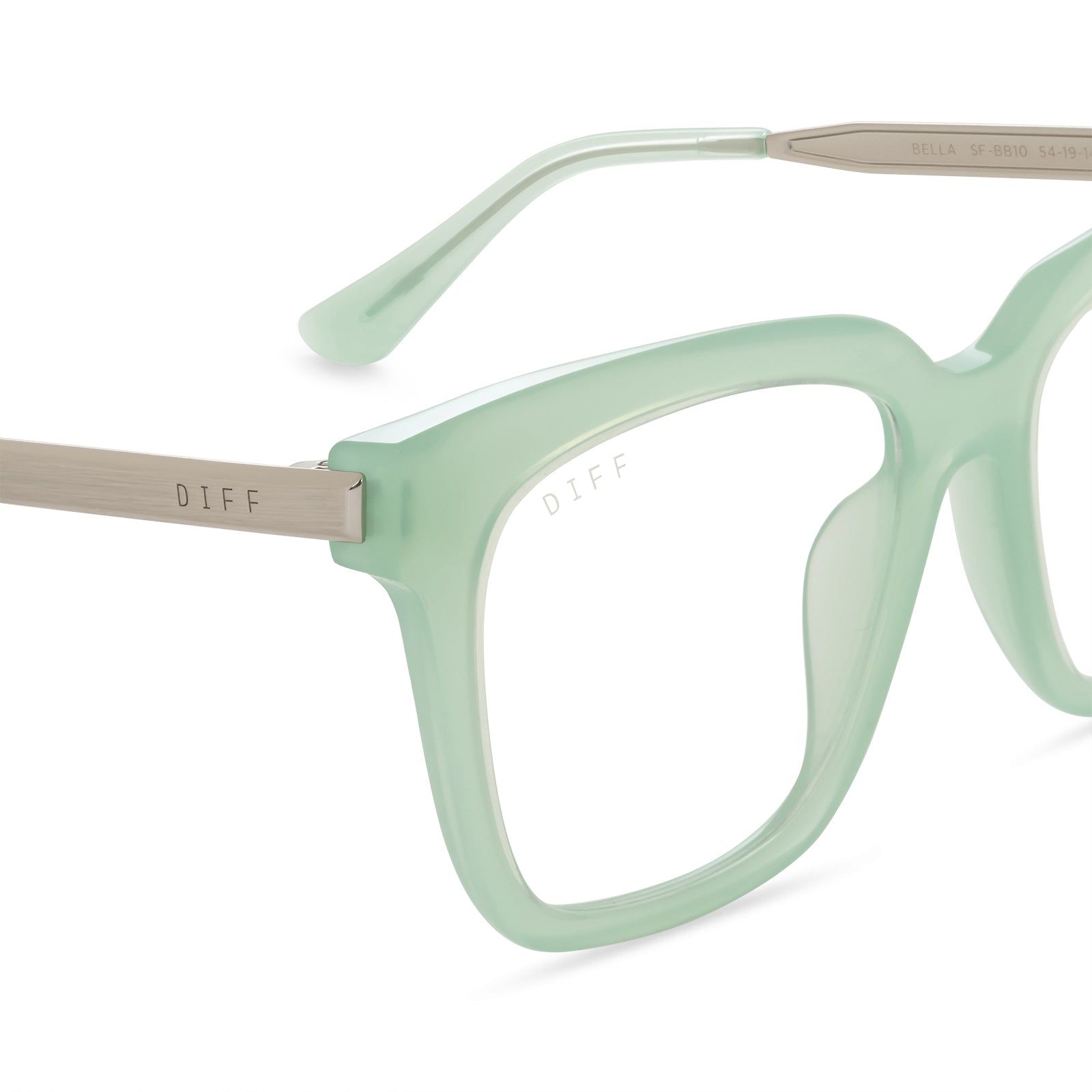 BELLA - SEAFOAM + BLUE LIGHT TECHNOLOGY GLASSES sold by Diff Eyewear product image thumbnail 3