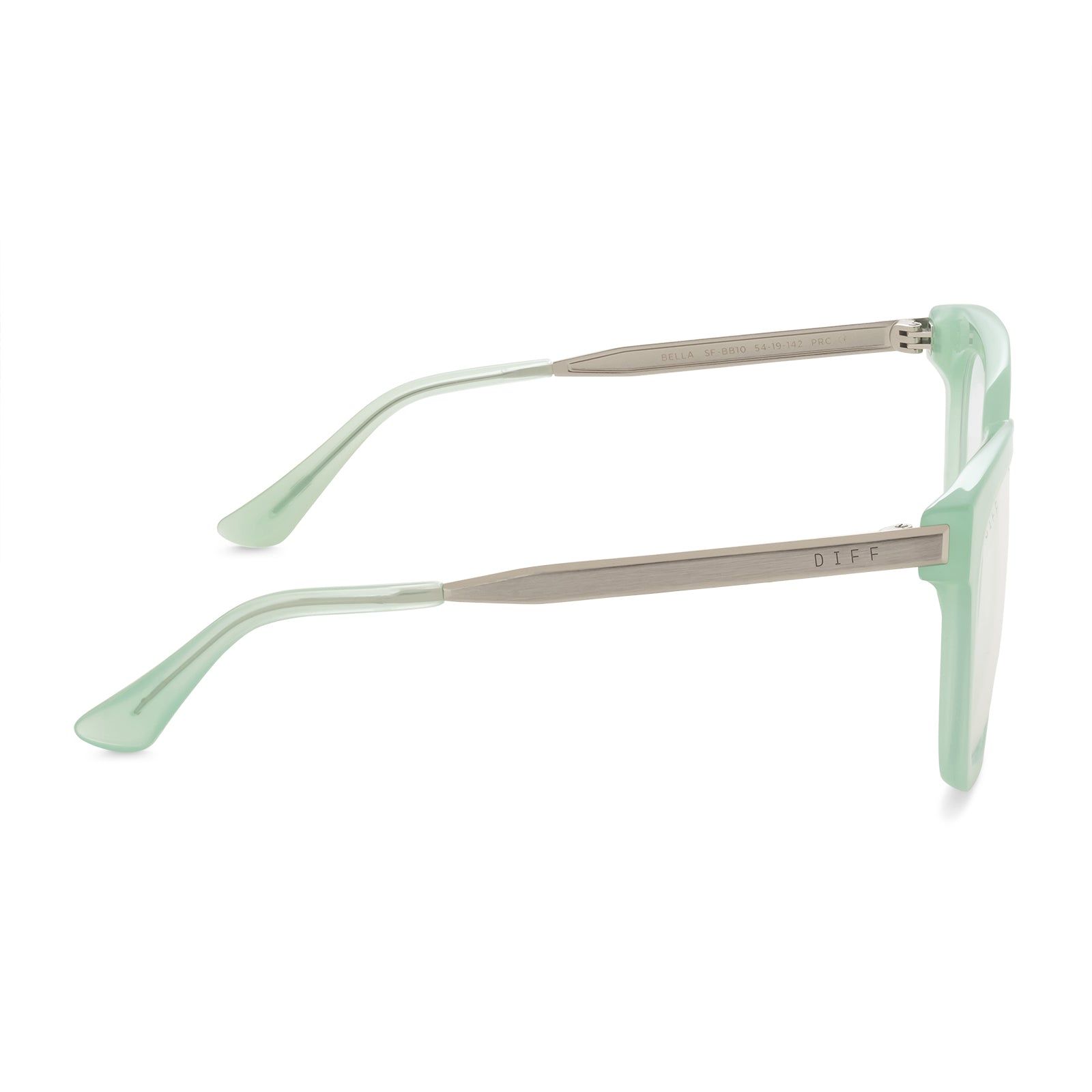 BELLA - SEAFOAM + BLUE LIGHT TECHNOLOGY GLASSES sold by Diff Eyewear product image thumbnail 4