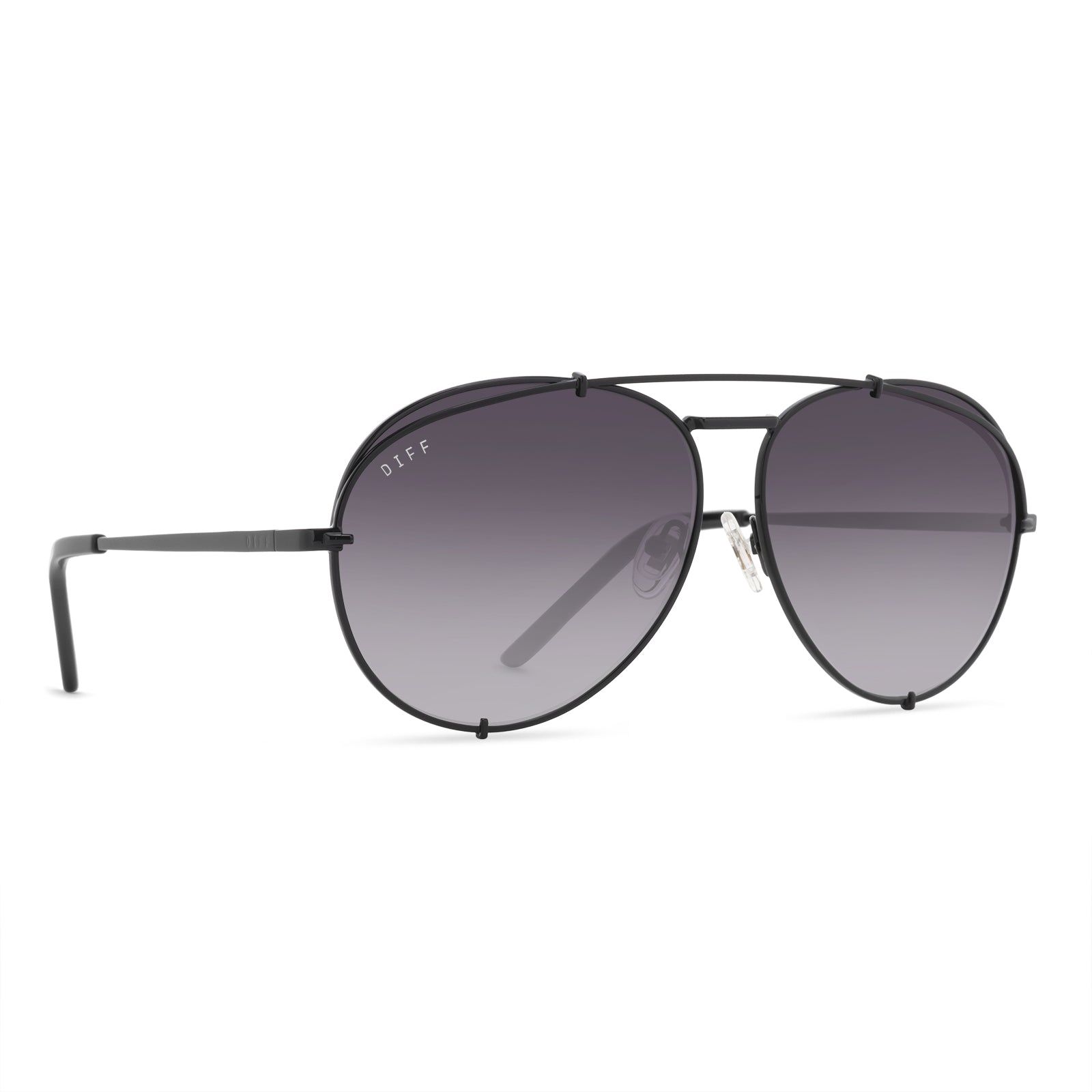 KOKO - BLACK + GREY GRADIENT SHARP SUNGLASSES sold by Diff Eyewear product image thumbnail 2