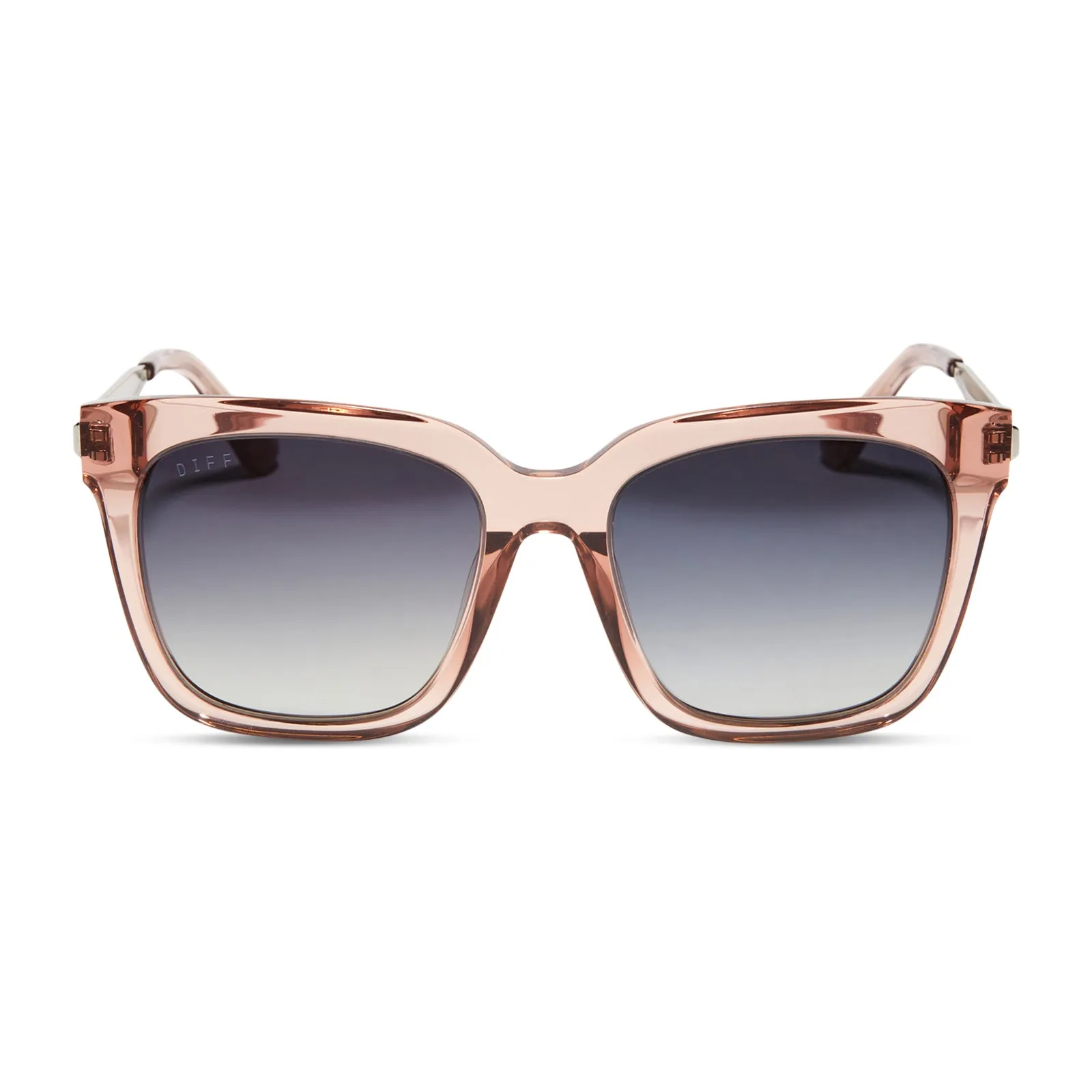 BELLA - ROSE STONE + GREY GRADIENT FLASH SUNGLASSES sold by Diff Eyewear