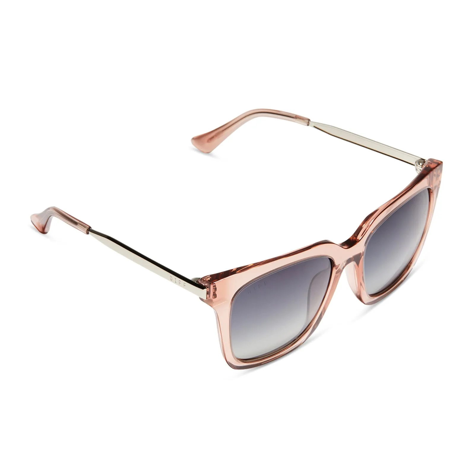 BELLA - ROSE STONE + GREY GRADIENT FLASH SUNGLASSES sold by Diff Eyewear product image thumbnail 4