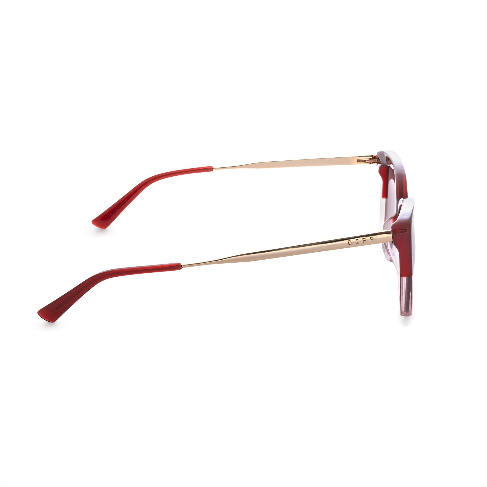 BECKY II - ROSEWOOD OMBRE + WINE GRADIENT SUNGLASSES sold by Diff Eyewear product image thumbnail 3