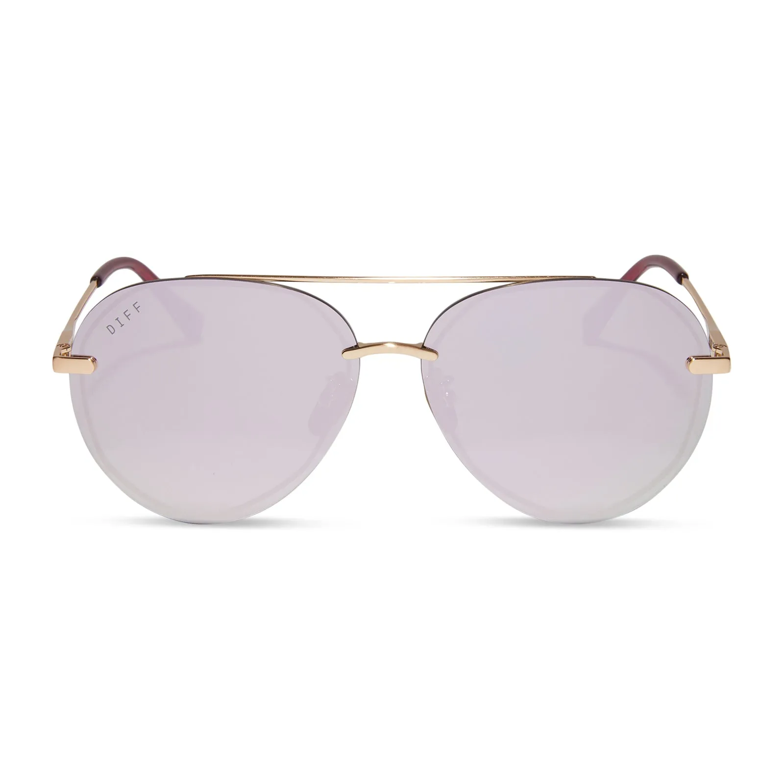 LENOX - BRUSHED GOLD + CHERRY BLOSSOM MIRROR SUNGLASSES sold by Diff Eyewear