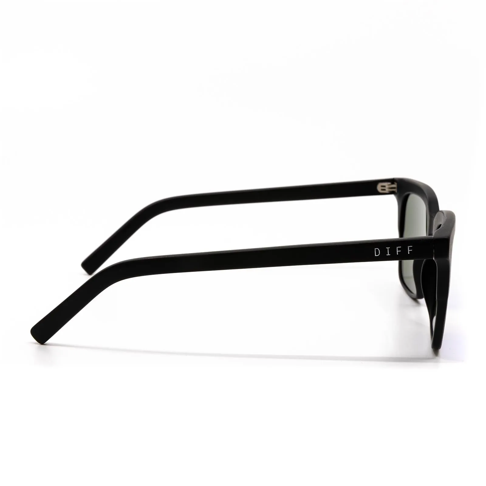 BILLIE - MATTE BLACK + BLUE MIRROR SUNGLASSES sold by Diff Eyewear product image thumbnail 3