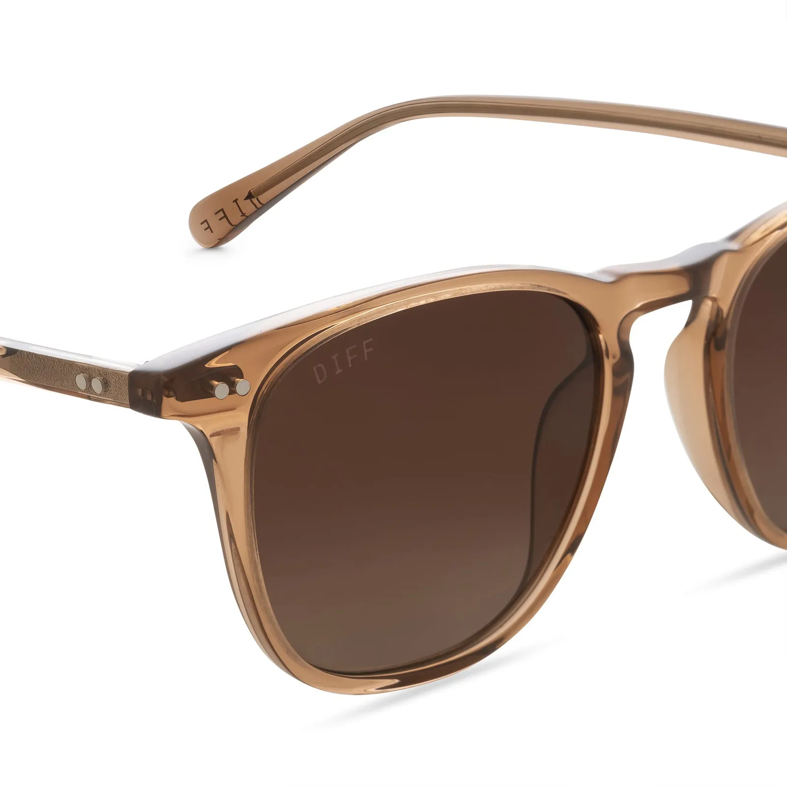MAXWELL - DUNES CRYSTAL + BROWN GRADIENT POLARIZED SUNGLASSES sold by Diff Eyewear product image thumbnail 3
