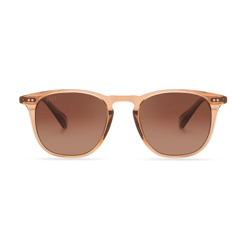 MAXWELL - DUNES CRYSTAL + BROWN GRADIENT POLARIZED SUNGLASSES sold by Diff Eyewear