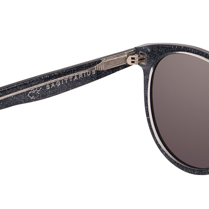 COSMO SAGITTARIUS - BLACK SILVER GLITTER + SMOKE SUNGLASSES sold by Diff Eyewear product image thumbnail 7