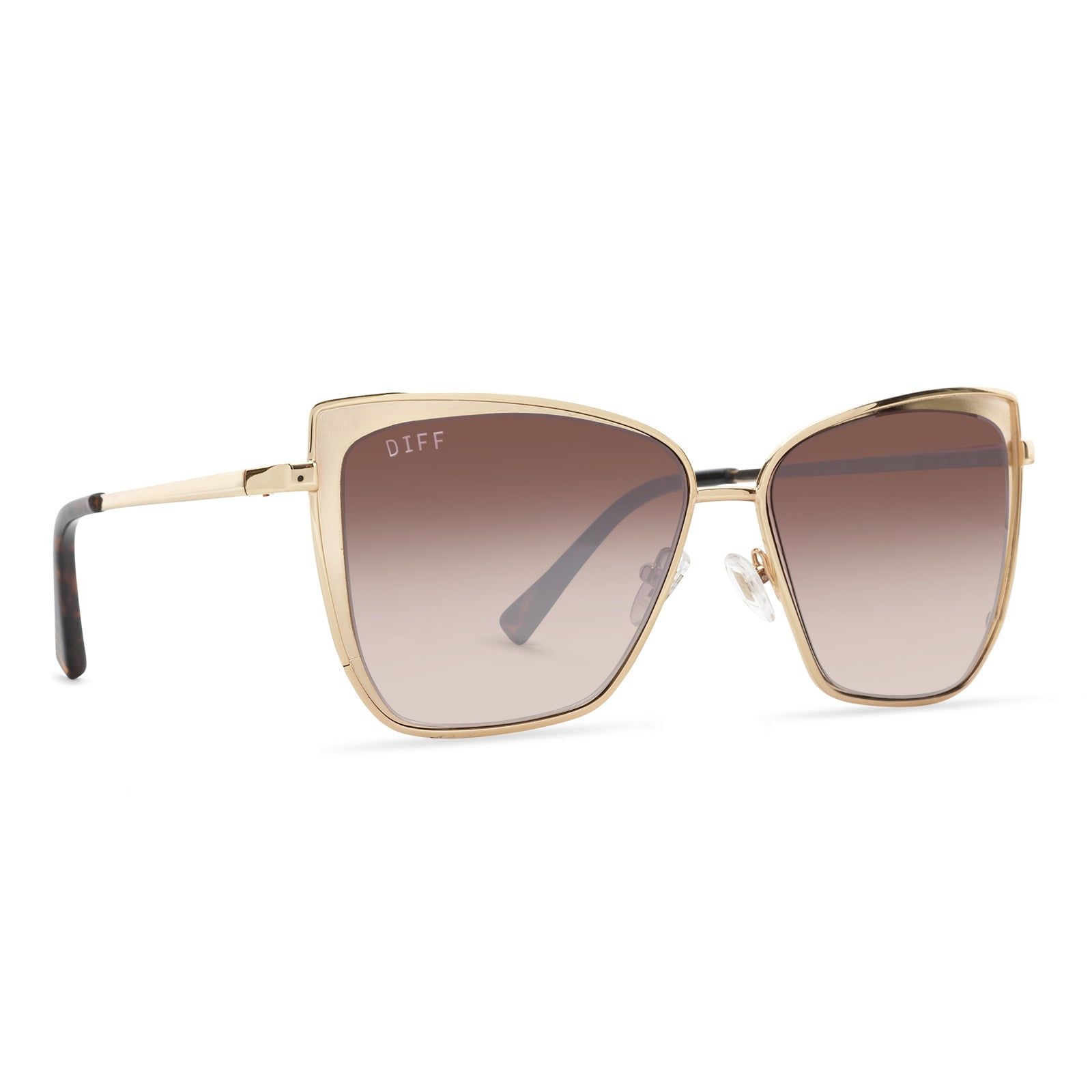 GRACE - GOLD + BROWN GRADIENT SUNGLASSES sold by Diff Eyewear product image thumbnail 2