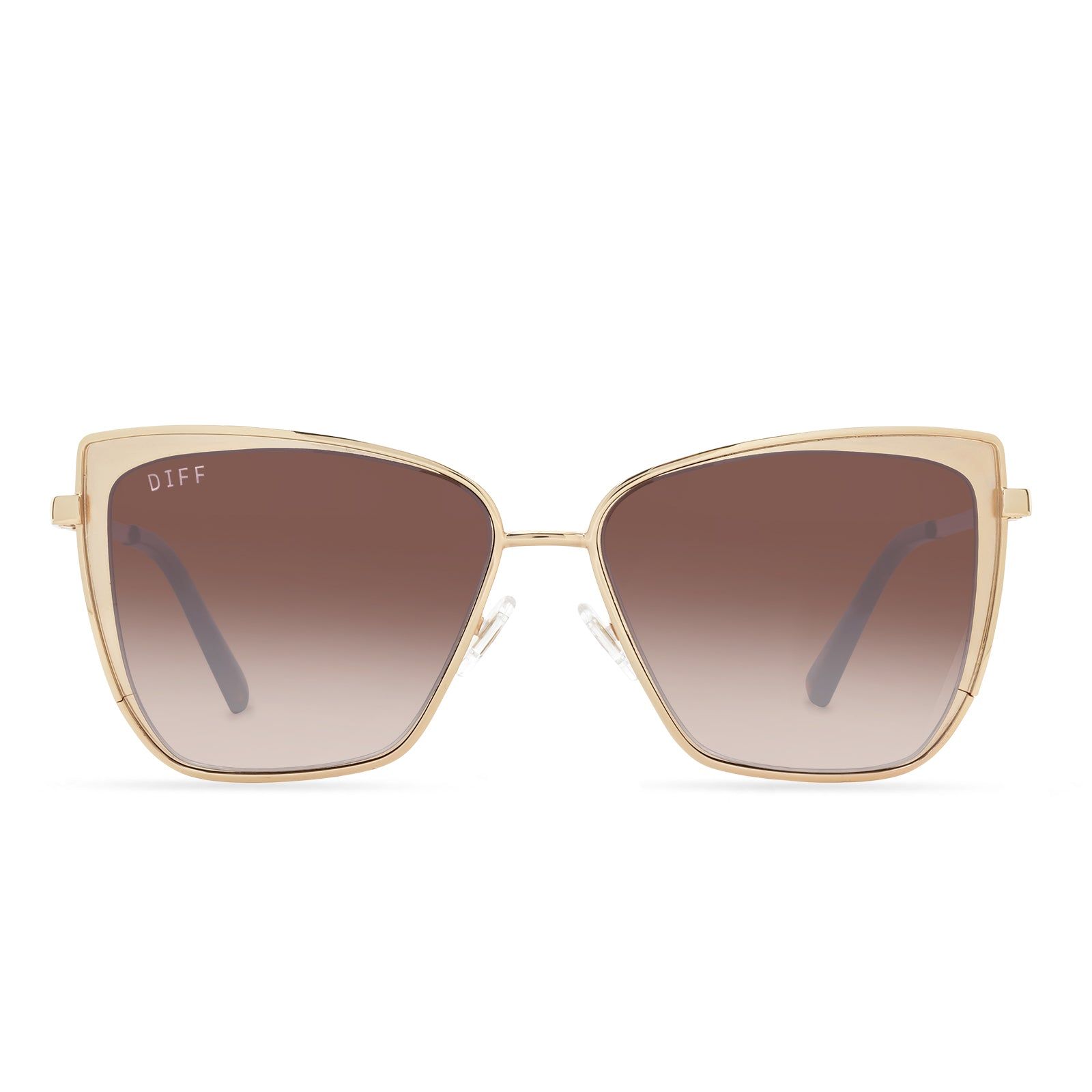 GRACE - GOLD + BROWN GRADIENT SUNGLASSES sold by Diff Eyewear