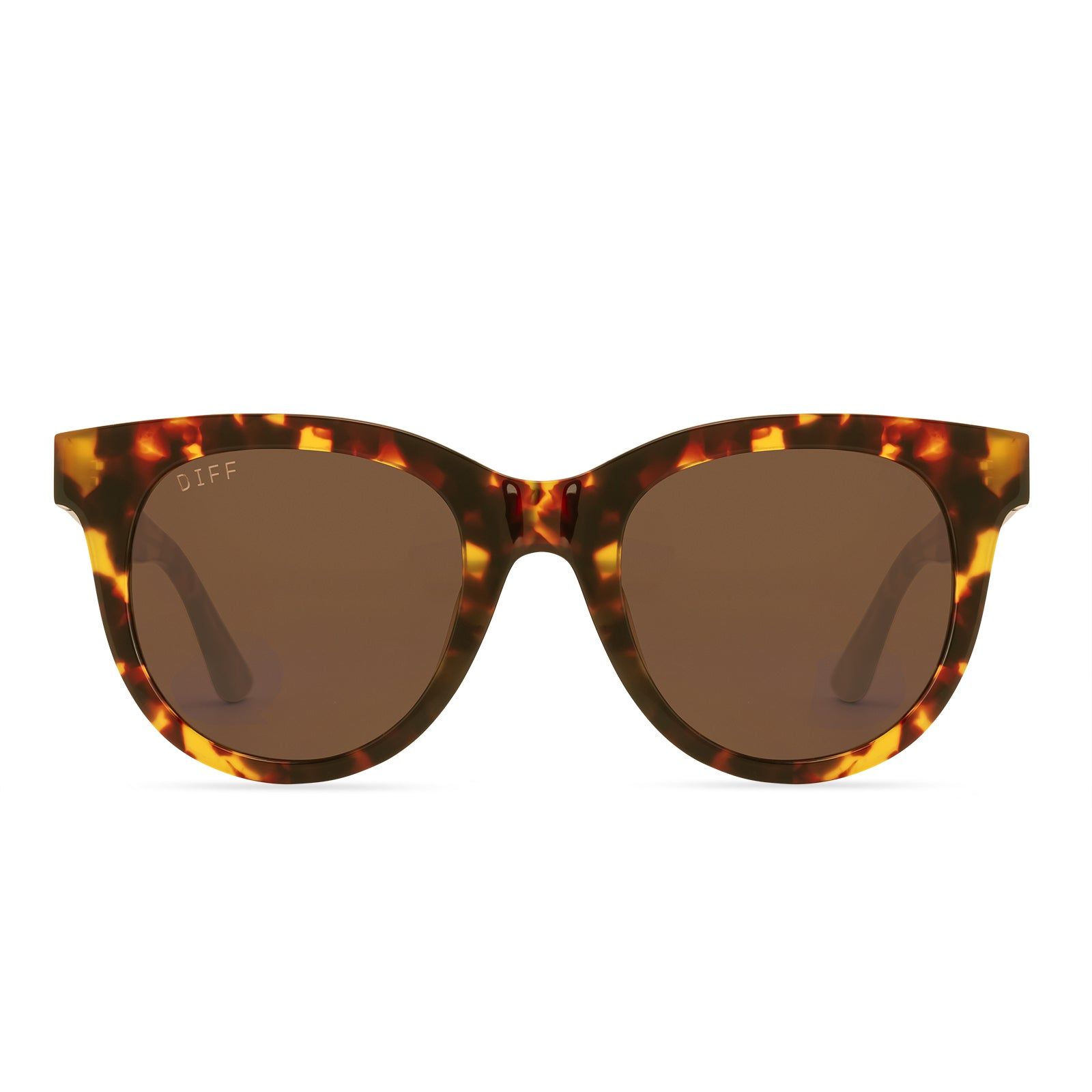 SHAY - AMBER TORTOISE + BROWN SUNGLASSES sold by Diff Eyewear