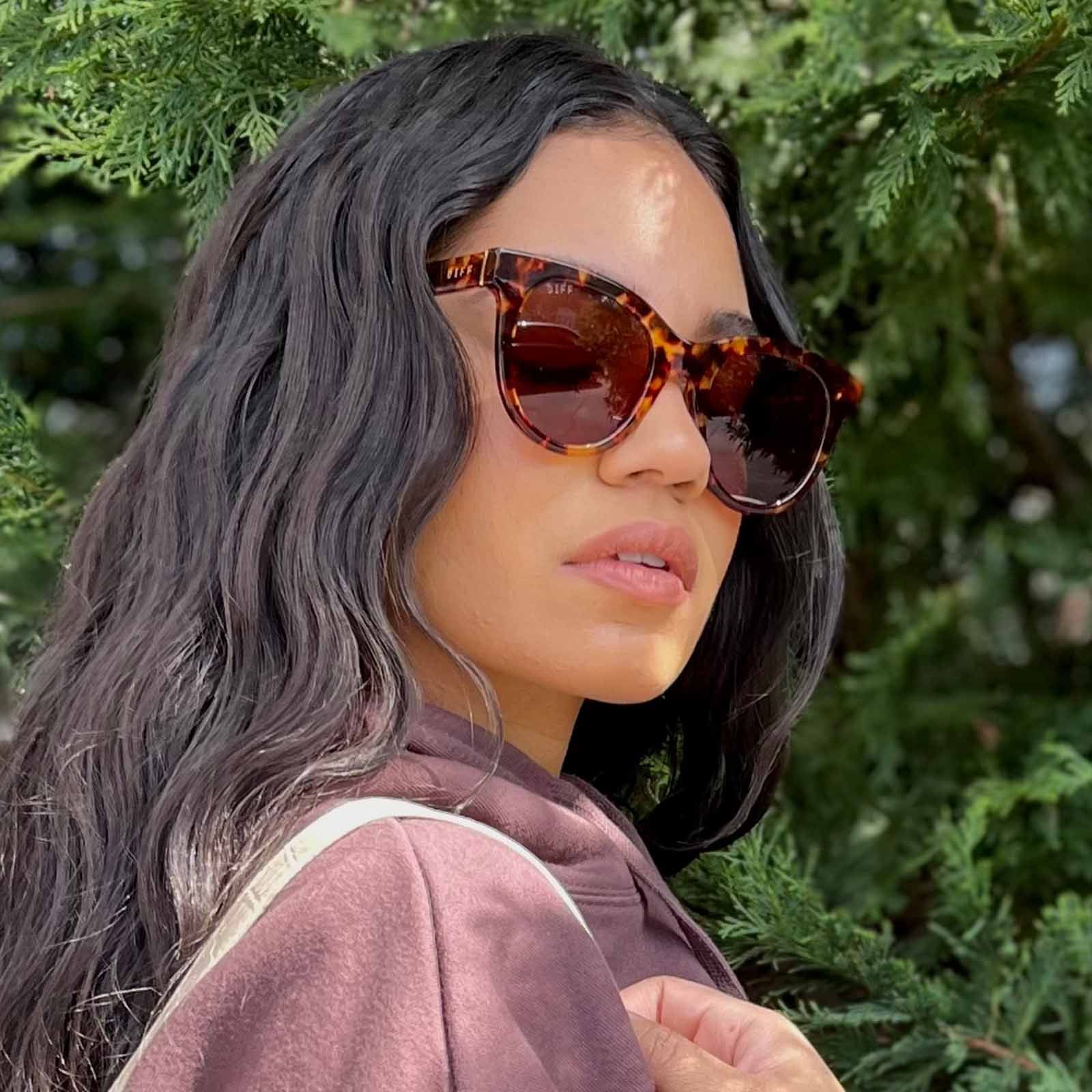 SHAY - AMBER TORTOISE + BROWN SUNGLASSES sold by Diff Eyewear product image thumbnail 5