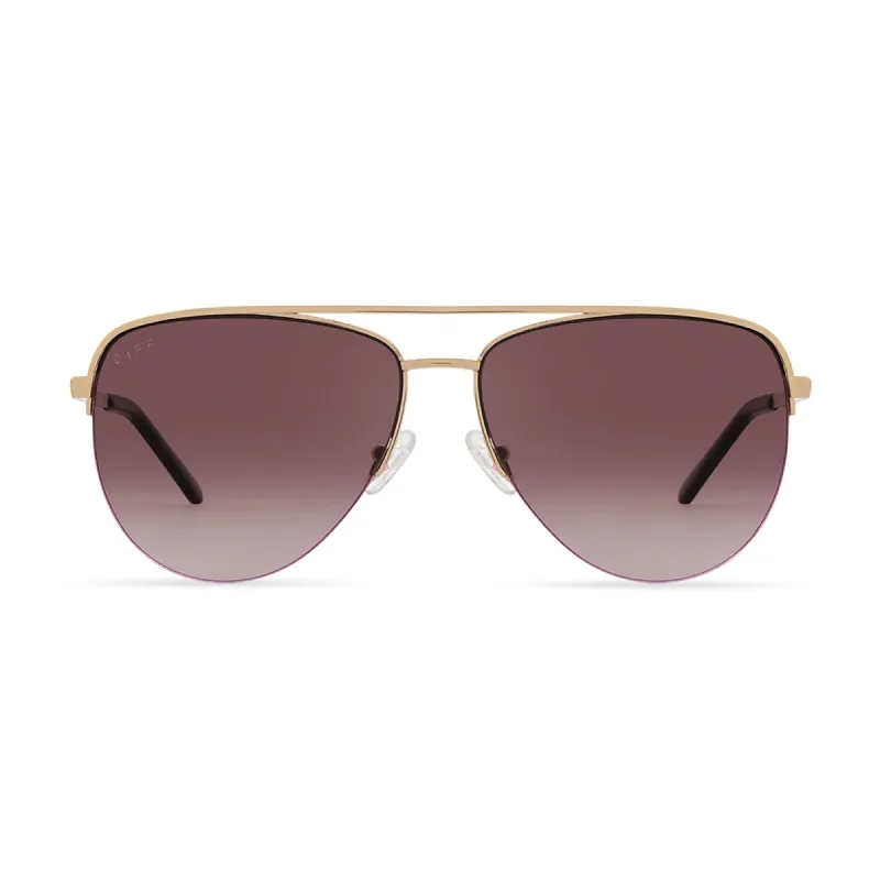 TATE - GOLD + BROWN GRADIENT POLARIZED SUNGLASSES sold by Diff Eyewear