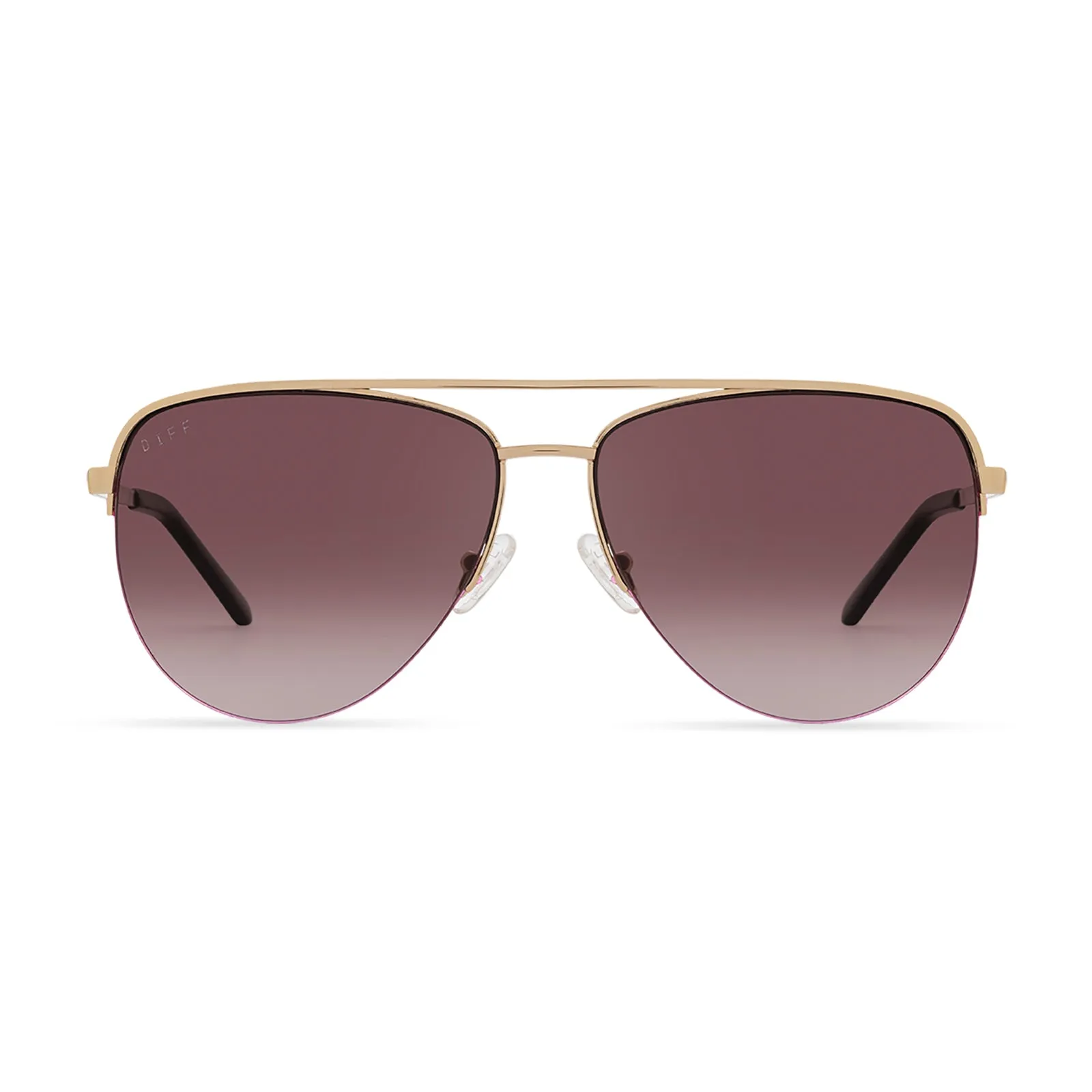 TATE - GOLD + BROWN GRADIENT POLARIZED SUNGLASSES sold by Diff Eyewear