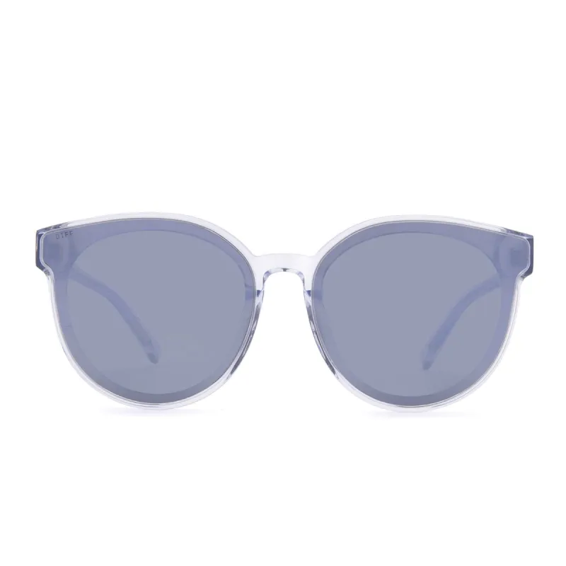 GEMMA - CLEAR CRYSTAL + GREY MIRROR SUNGLASSES sold by Diff Eyewear