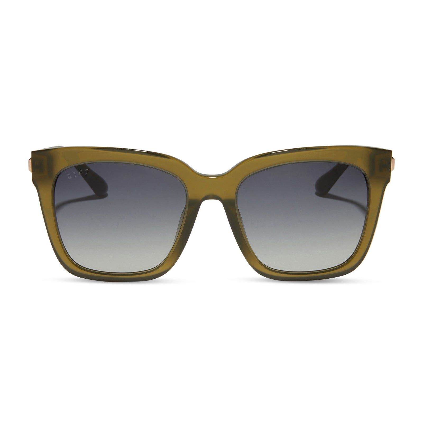 BELLA - RICH OLIVE + GREY GRADIENT SUNGLASSES sold by Diff Eyewear