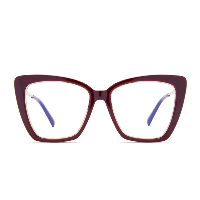 BECKY IV - CLARET + BLUE LIGHT TECHNOLOGY GLASSES sold by Diff Eyewear
