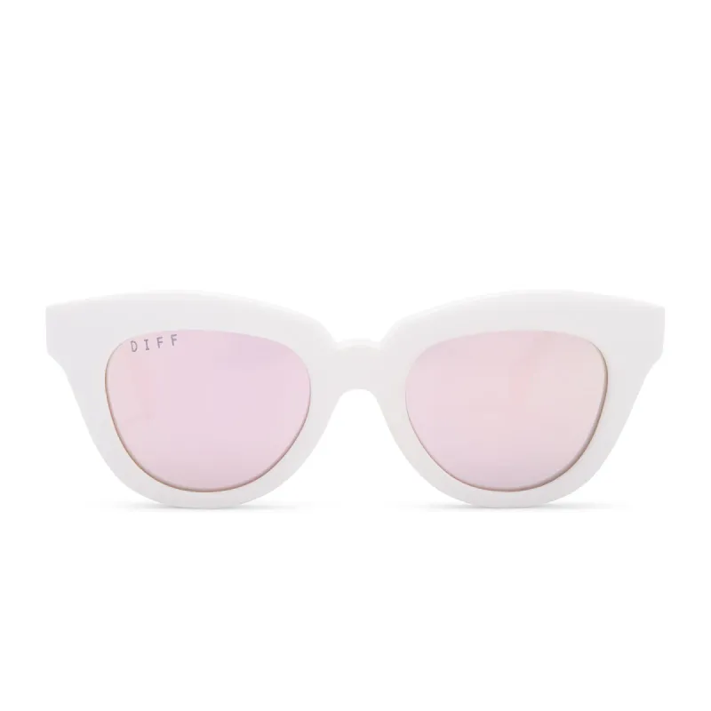 JAGGER - WHITE + LAVENDER FLASH SUNGLASSES sold by Diff Eyewear