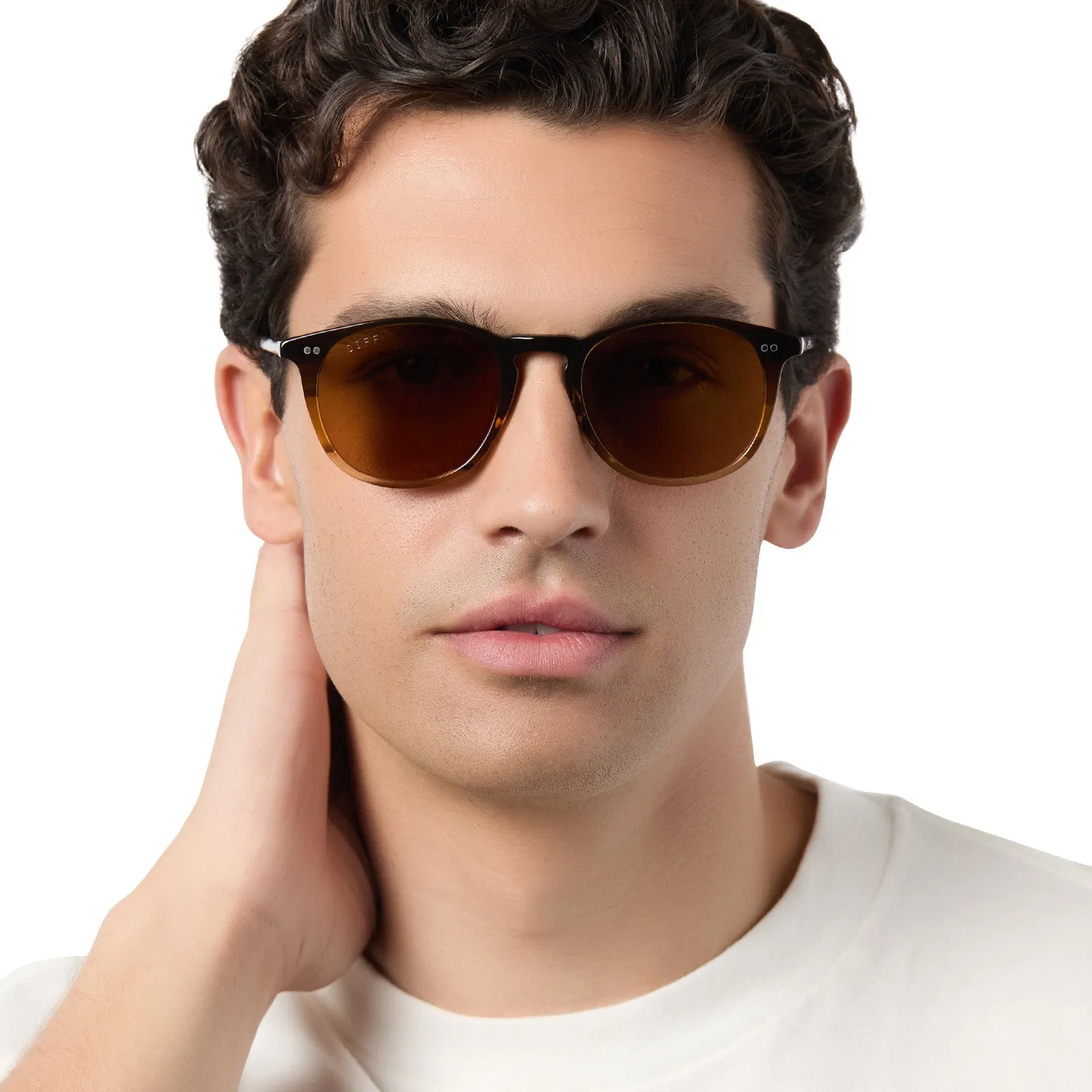 JAXSON XL - WHISKEY FADE + BROWN + POLARIZED SUNGLASSES sold by Diff Eyewear product image thumbnail 5