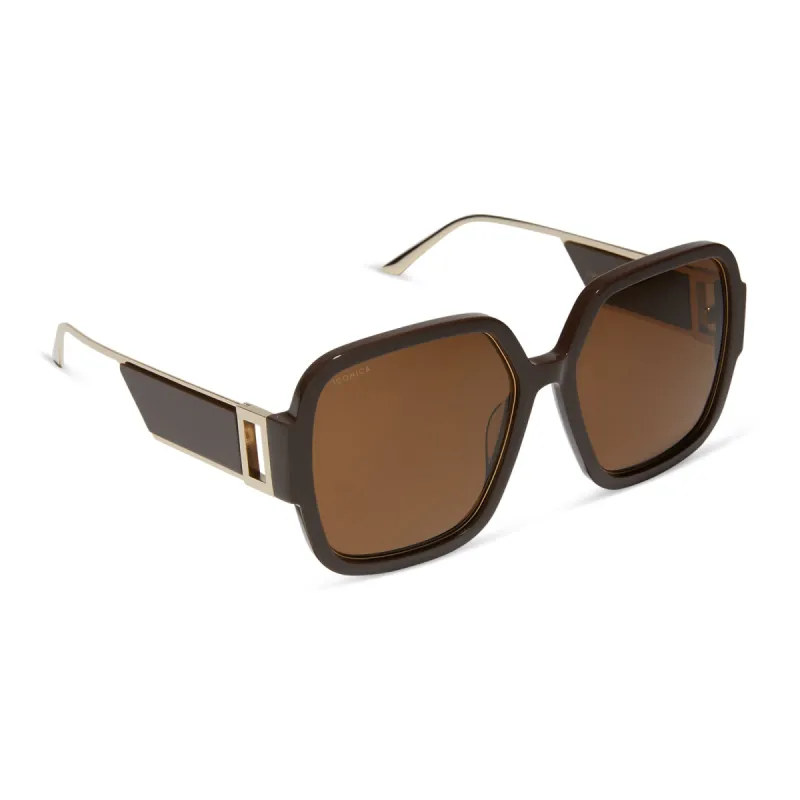 TINA II - TRUFFLE + TRUFFLE + POLARIZED SUNGLASSES sold by Diff Eyewear