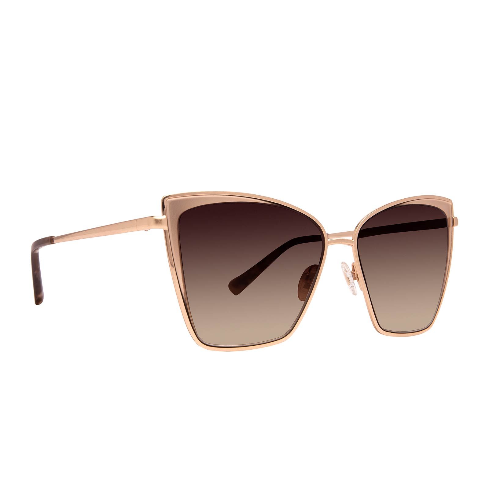 BECKY - BRUSHED GOLD MOCHA TORTOISE + COFFEE GRADIENT SUNGLASSES sold by Diff Eyewear product image thumbnail 2