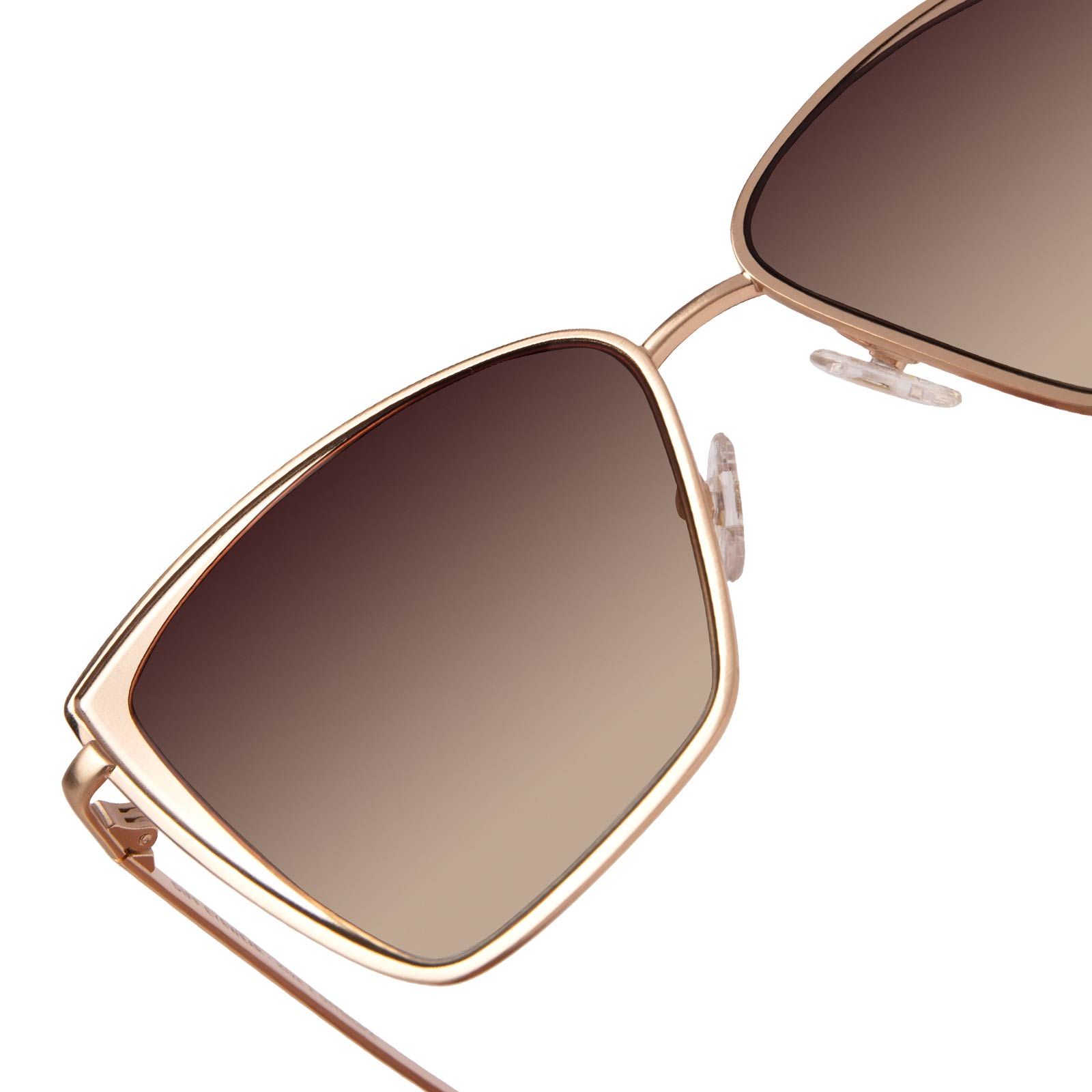BECKY - BRUSHED GOLD MOCHA TORTOISE + COFFEE GRADIENT SUNGLASSES sold by Diff Eyewear product image thumbnail 6