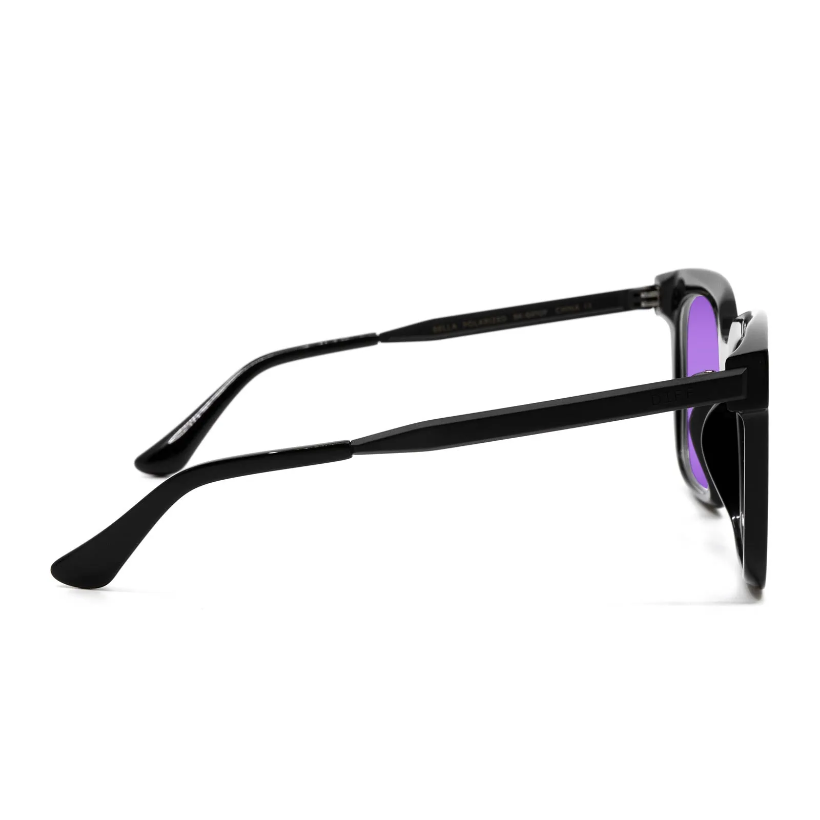 BELLA - BLACK + PURPLE MIRROR SUNGLASSES sold by Diff Eyewear product image thumbnail 3
