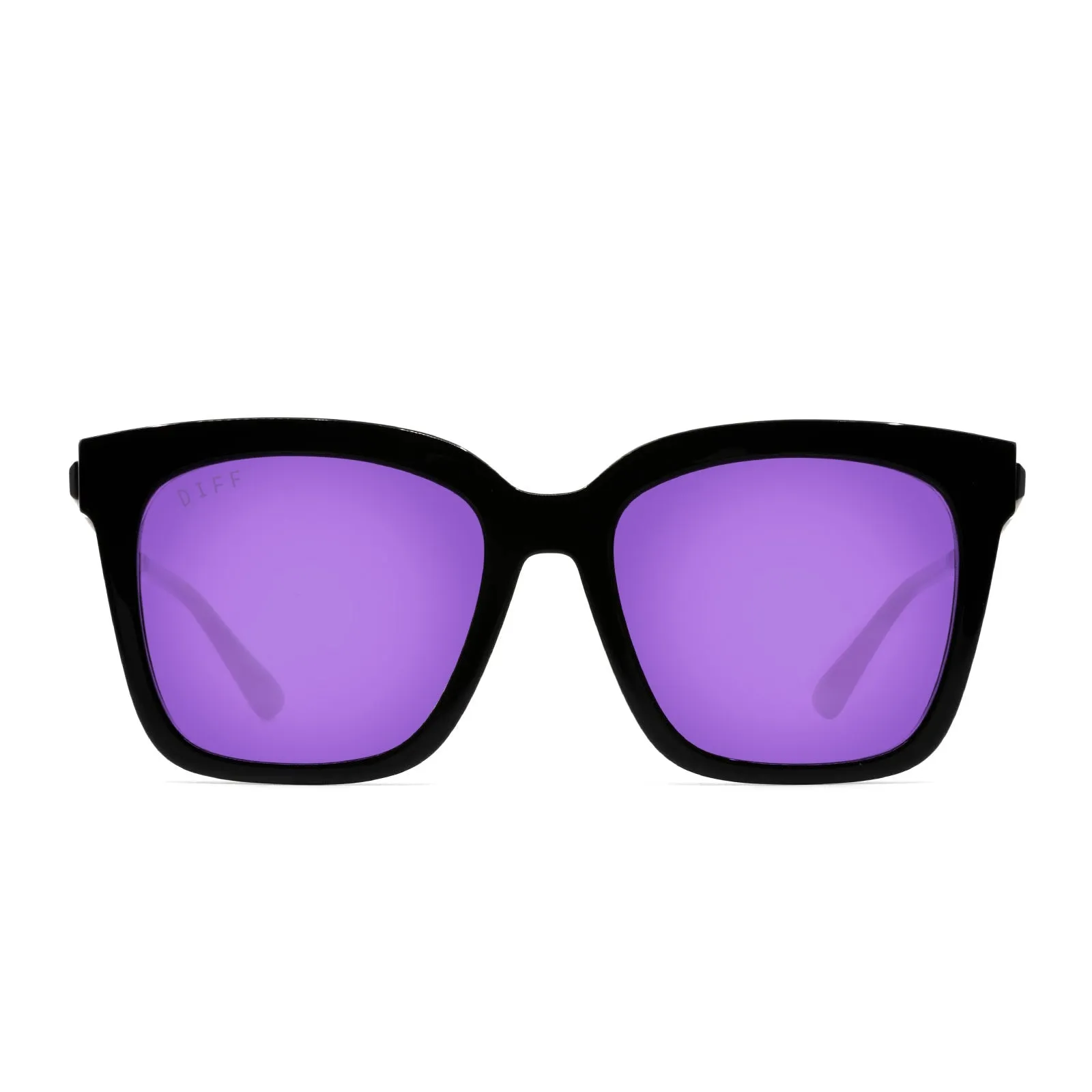 BELLA - BLACK + PURPLE MIRROR SUNGLASSES sold by Diff Eyewear