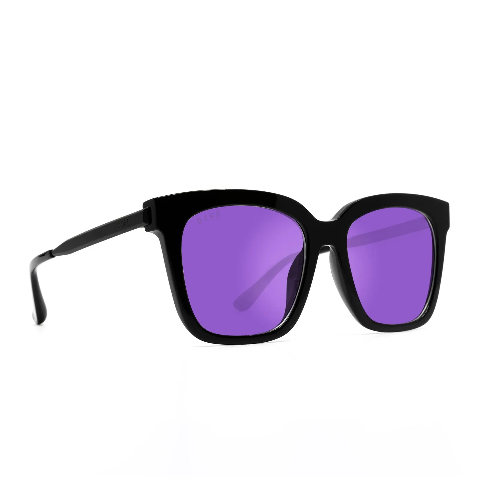 BELLA - BLACK + PURPLE MIRROR SUNGLASSES sold by Diff Eyewear product image thumbnail 2