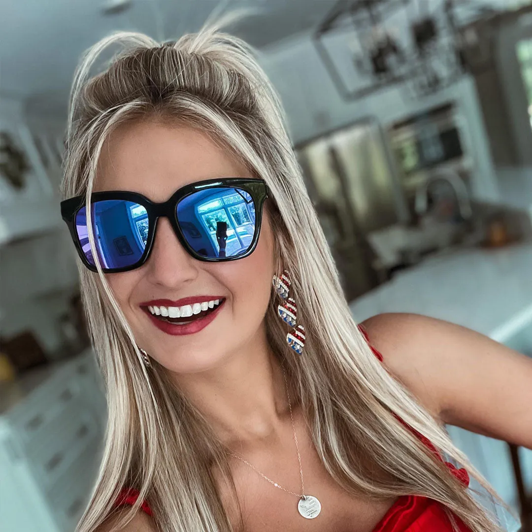 BELLA - BLACK + PURPLE MIRROR SUNGLASSES sold by Diff Eyewear product image thumbnail 5