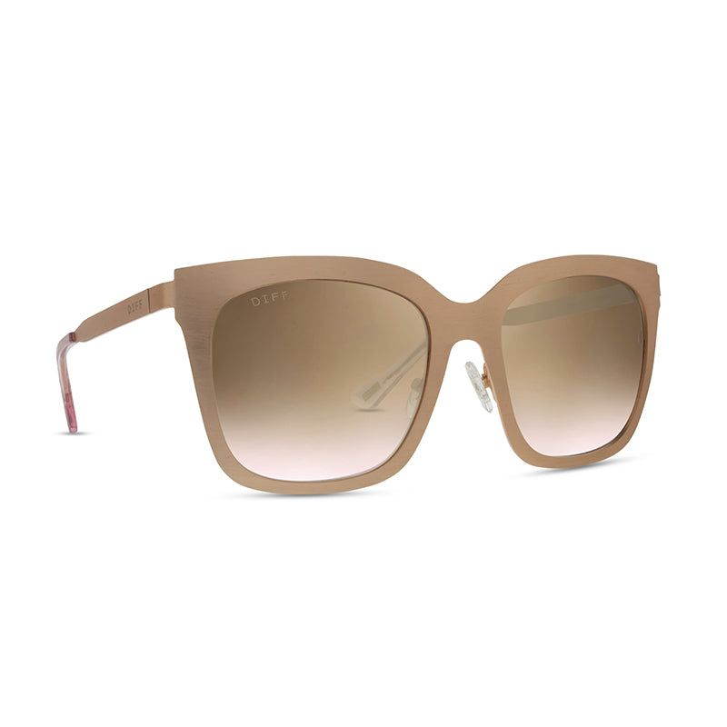 ELLA - ROSE GOLD + BROWN GRADIENT SUNGLASSES sold by Diff Eyewear product image thumbnail 3