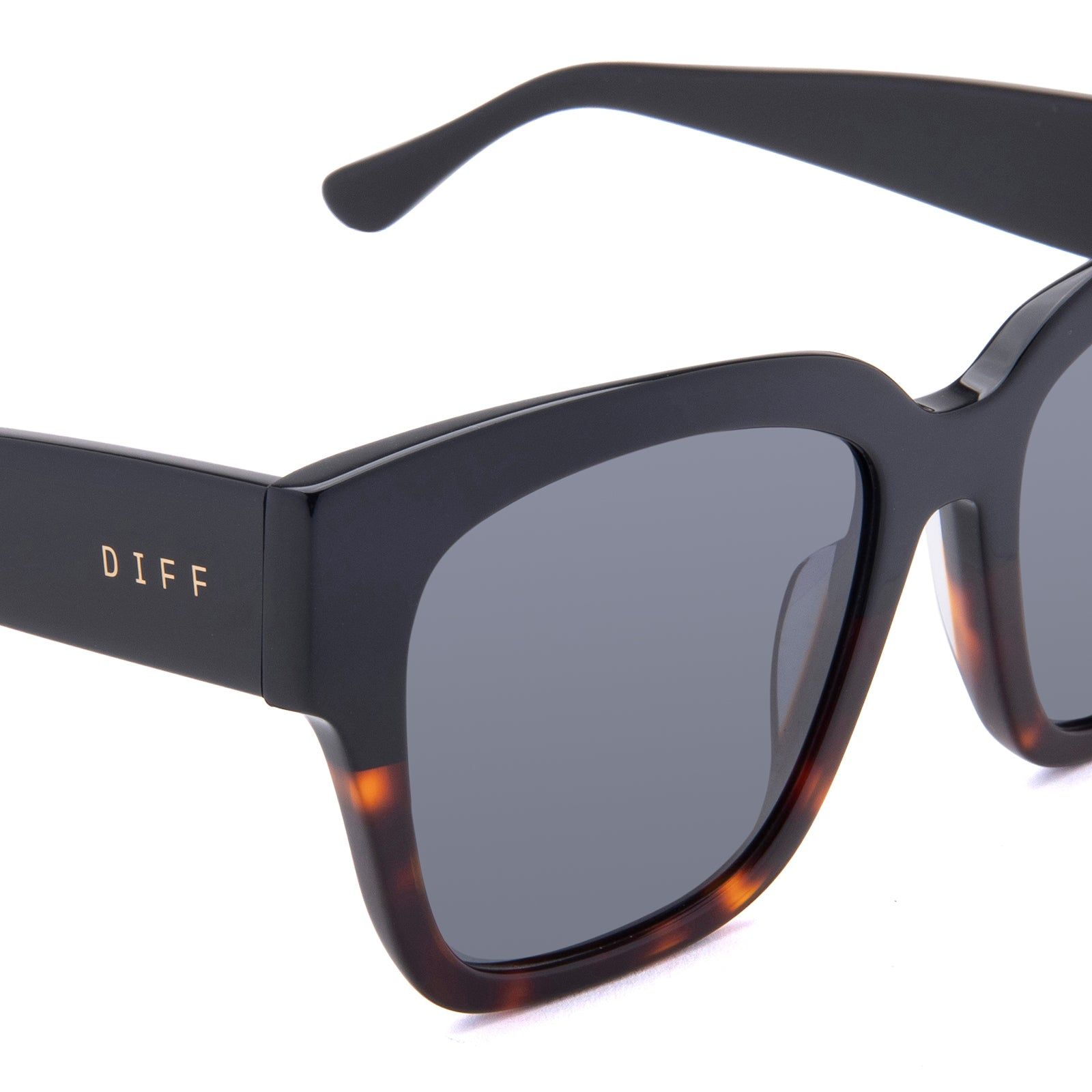 BELLA II - BLACK TORTOISE + GREY POLARIZED SUNGLASSES sold by Diff Eyewear product image thumbnail 3