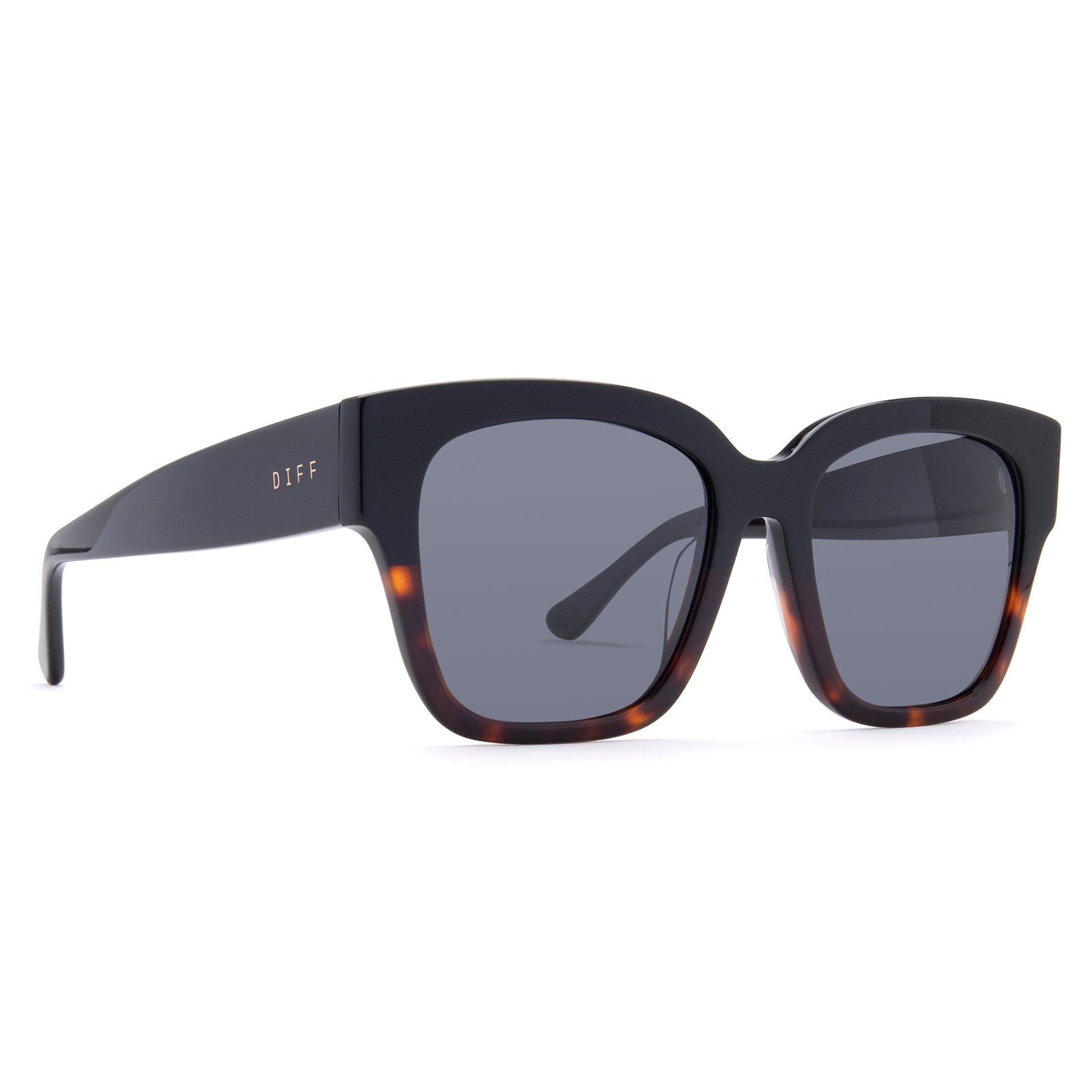 BELLA II - BLACK TORTOISE + GREY POLARIZED SUNGLASSES sold by Diff Eyewear product image thumbnail 2