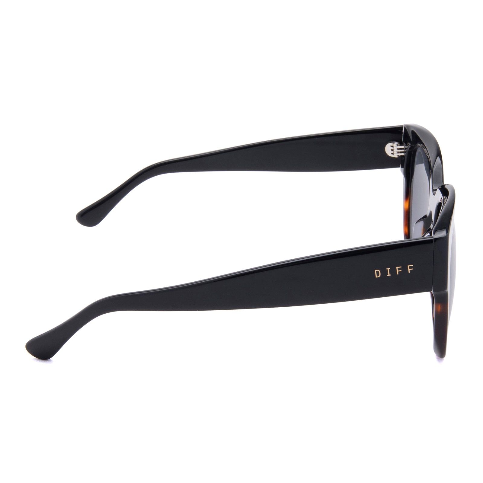 BELLA II - BLACK TORTOISE + GREY POLARIZED SUNGLASSES sold by Diff Eyewear product image thumbnail 4
