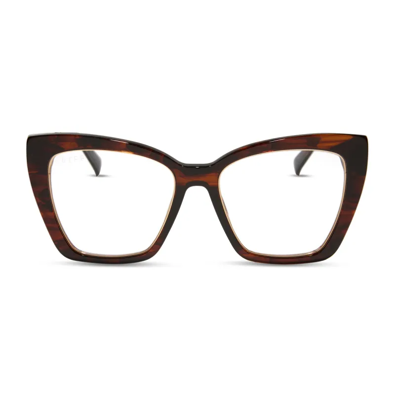 BECKY IV XS - SEQUOIA TORTOISE + PRESCRIPTION GLASSES sold by Diff Eyewear