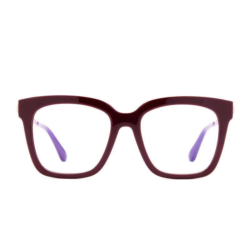 BELLA - CLARET + BLUE LIGHT TECHNOLOGY GLASSES sold by Diff Eyewear