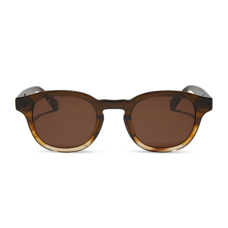 ARLO XL - WHISKEY FADE + BROWN + POLARIZED SUNGLASSES sold by Diff Eyewear