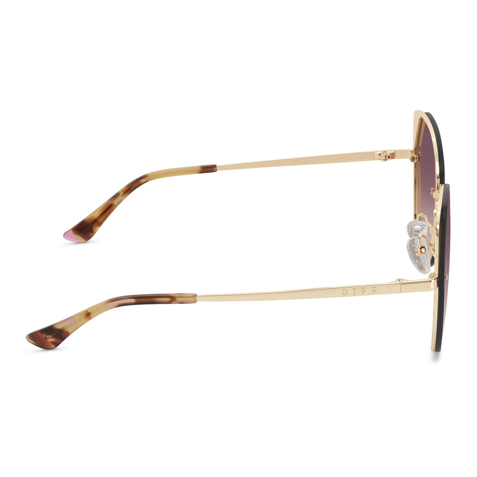 CORA - GOLD + BROWN GRADIENT SUNGLASSES sold by Diff Eyewear product image thumbnail 3
