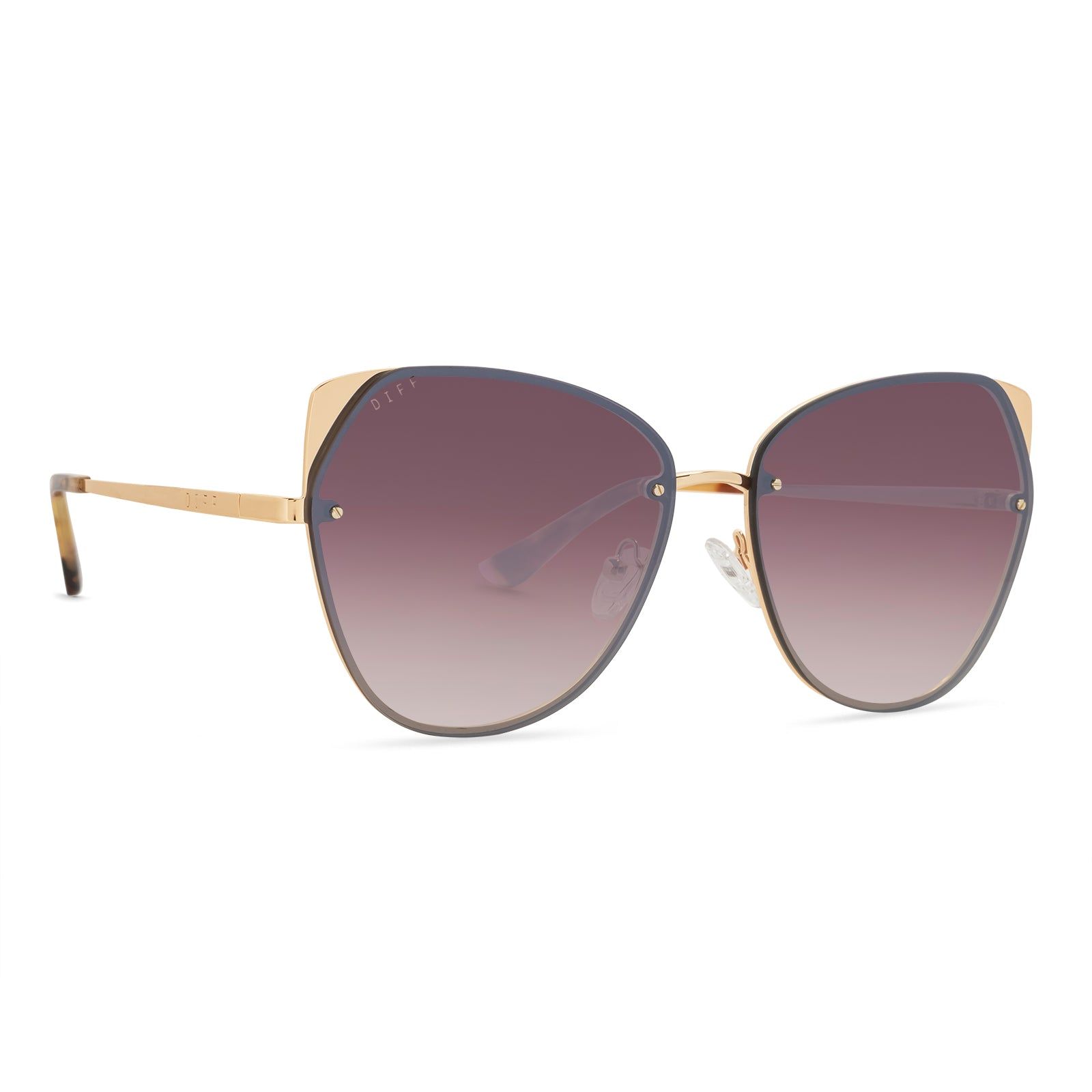 CORA - GOLD + BROWN GRADIENT SUNGLASSES sold by Diff Eyewear product image thumbnail 2
